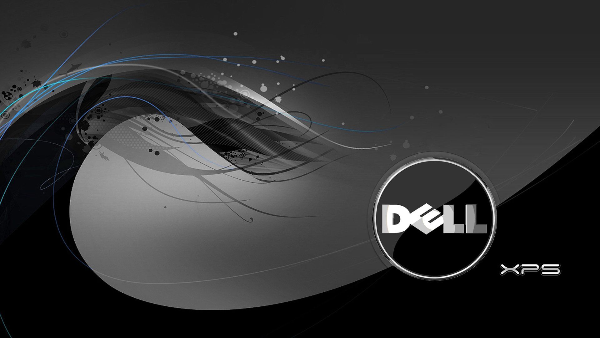 Logo Dell XPS astratto grigio, 1920x1080 Full HD 1080p, Laptop