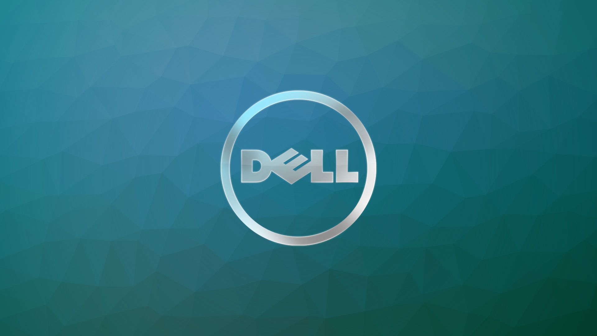 Logo Dell su sfondo verde-blu, 1920x1080 Full HD, Desktop