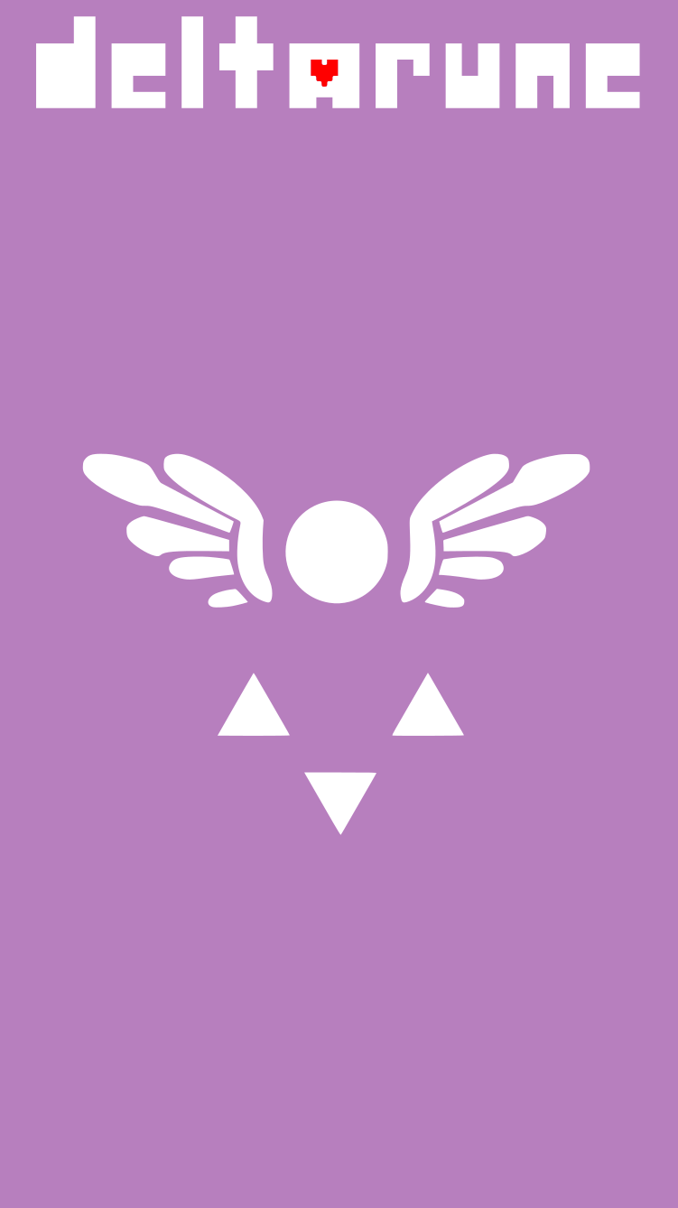 Logo Deltarune viola bianco, 751x1338 Full HD Verticale, iPhone Plus