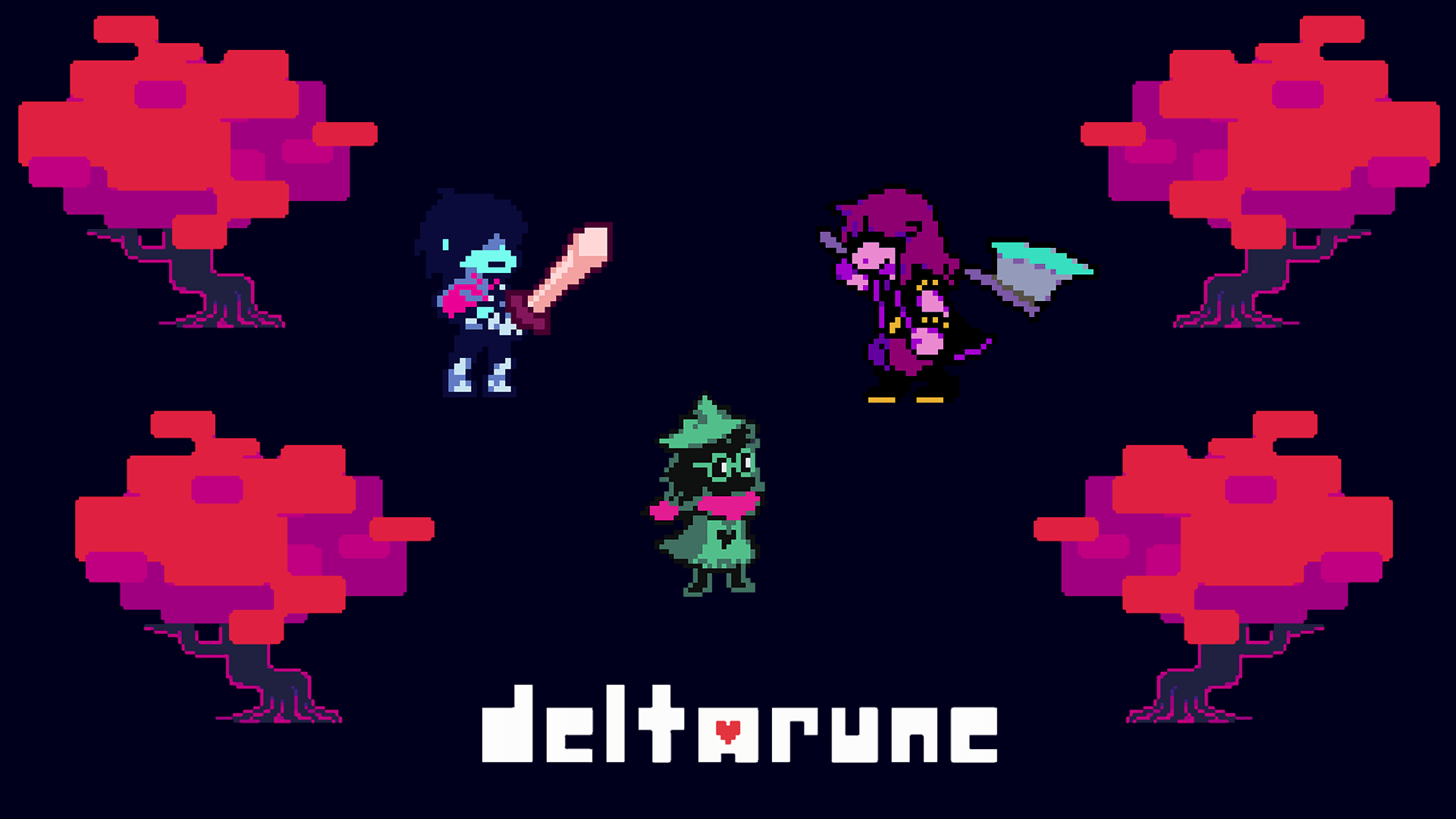 Personaggi Deltarune pixel art, 1920x1080 1080p, Laptop