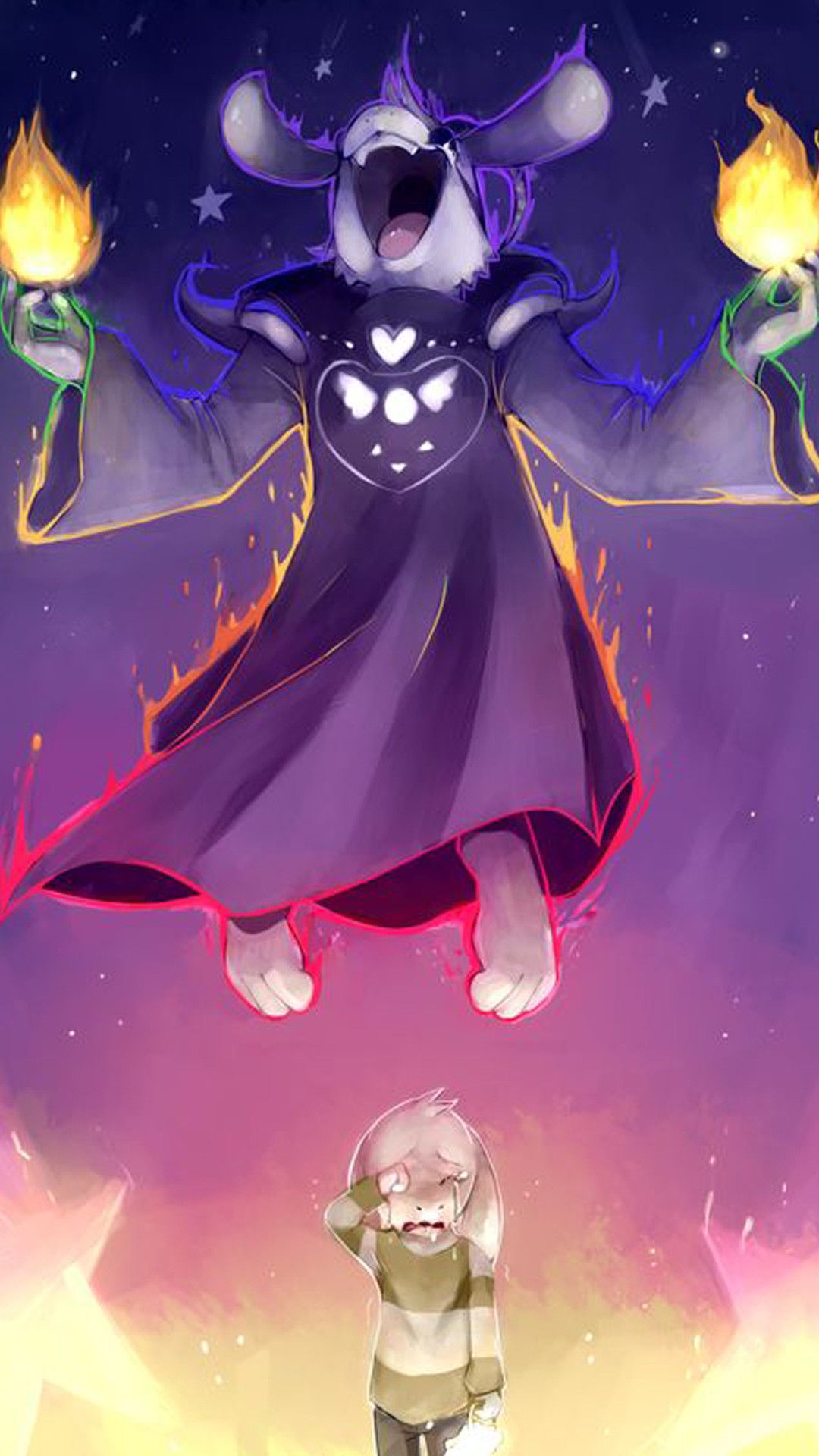 Deltarune Toriel personaggio oscuro, 1080x1920 Full HD Verticale, iPhone Air