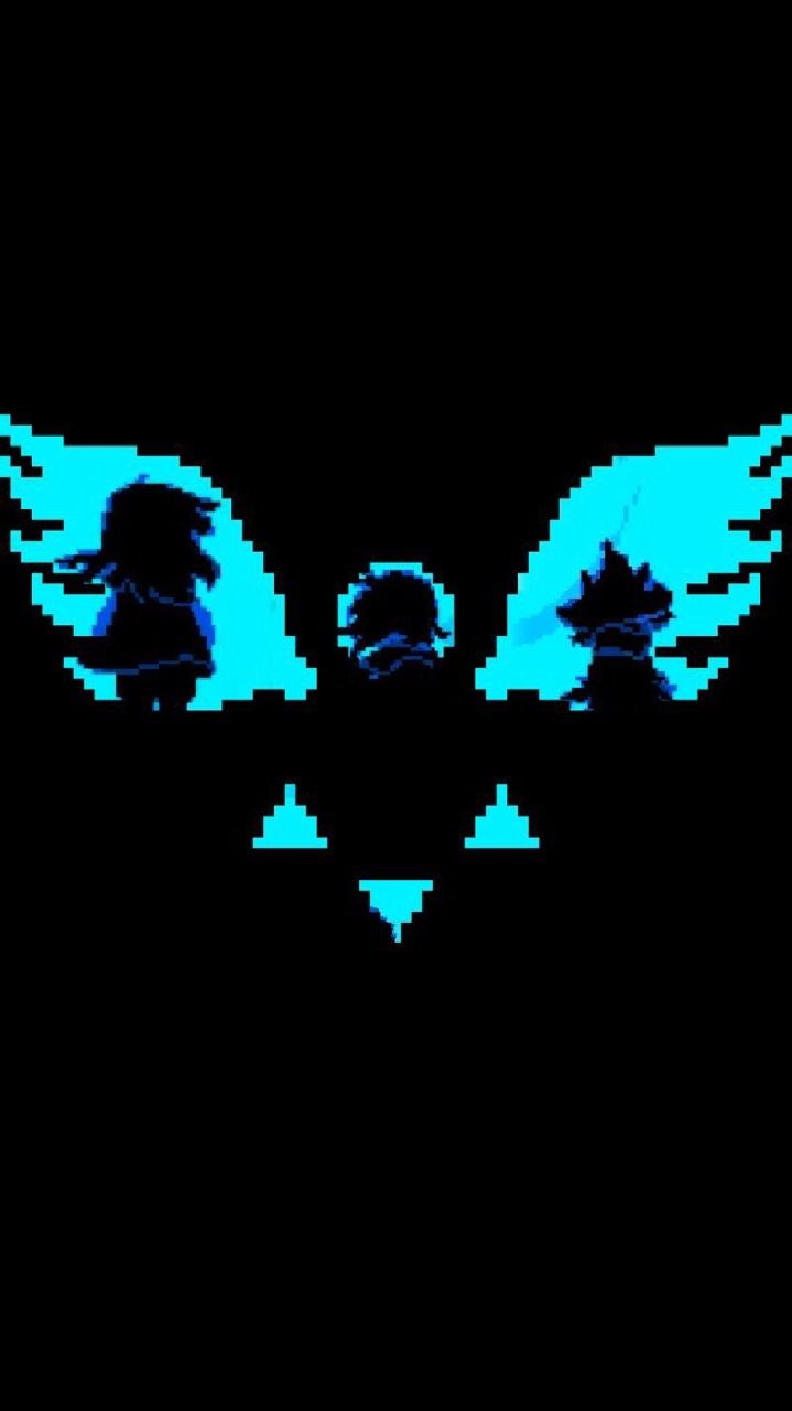 Personaggi Deltarune pixel art blu, 719x1280 Full HD Verticale, iPhone Pro