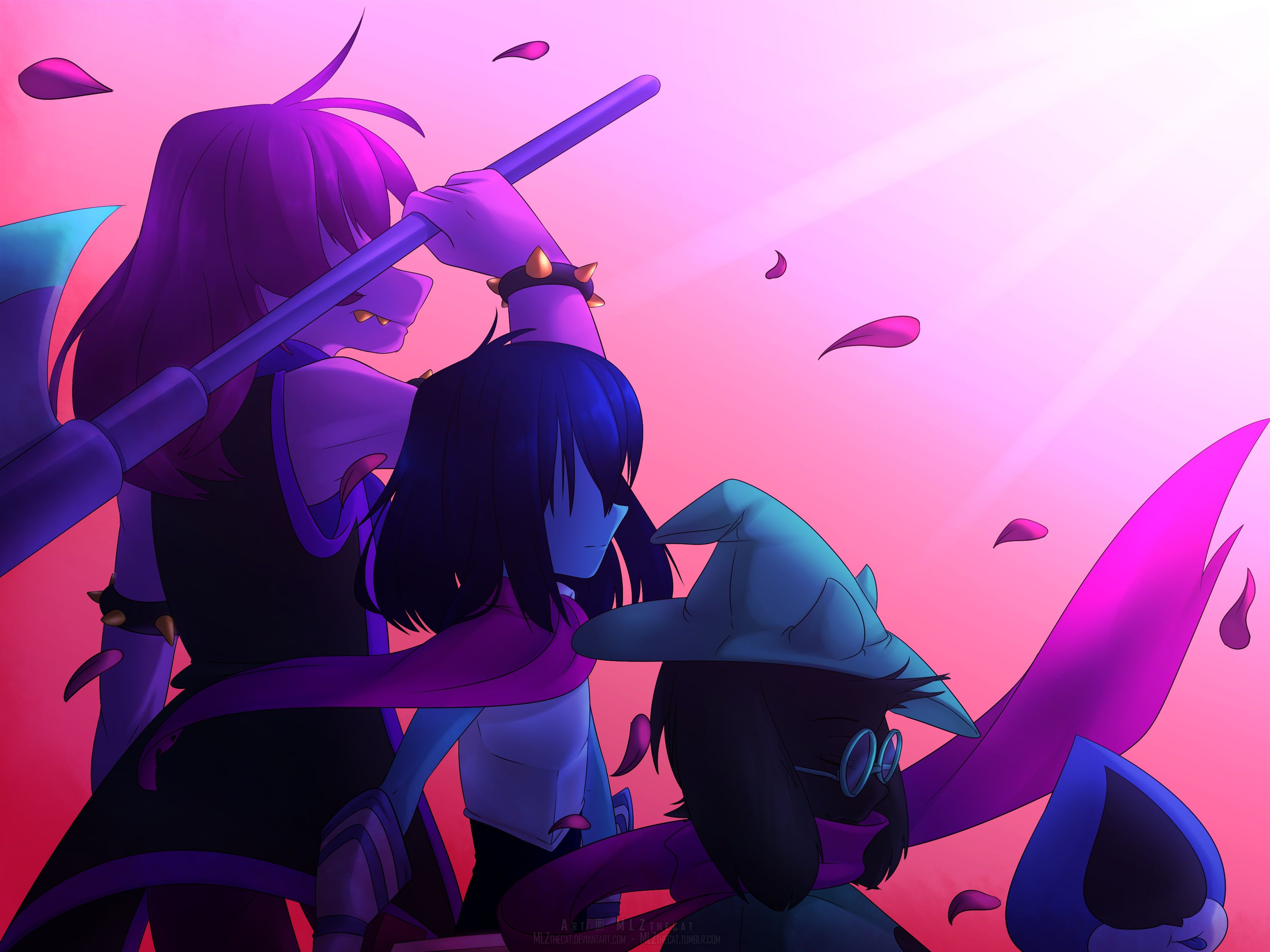 Deltarune Susie Ralsei Kris, 3333x2500 2K, Desktop