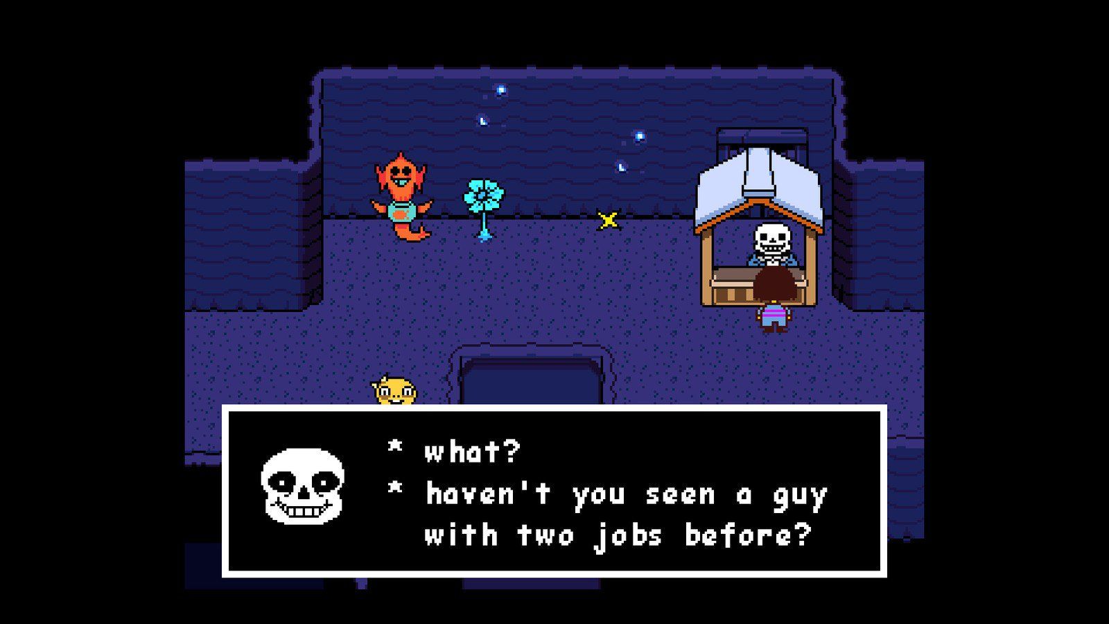 Personaggi Deltarune, sfondo scuro, 1182x2561 Verticale, iPhone Air