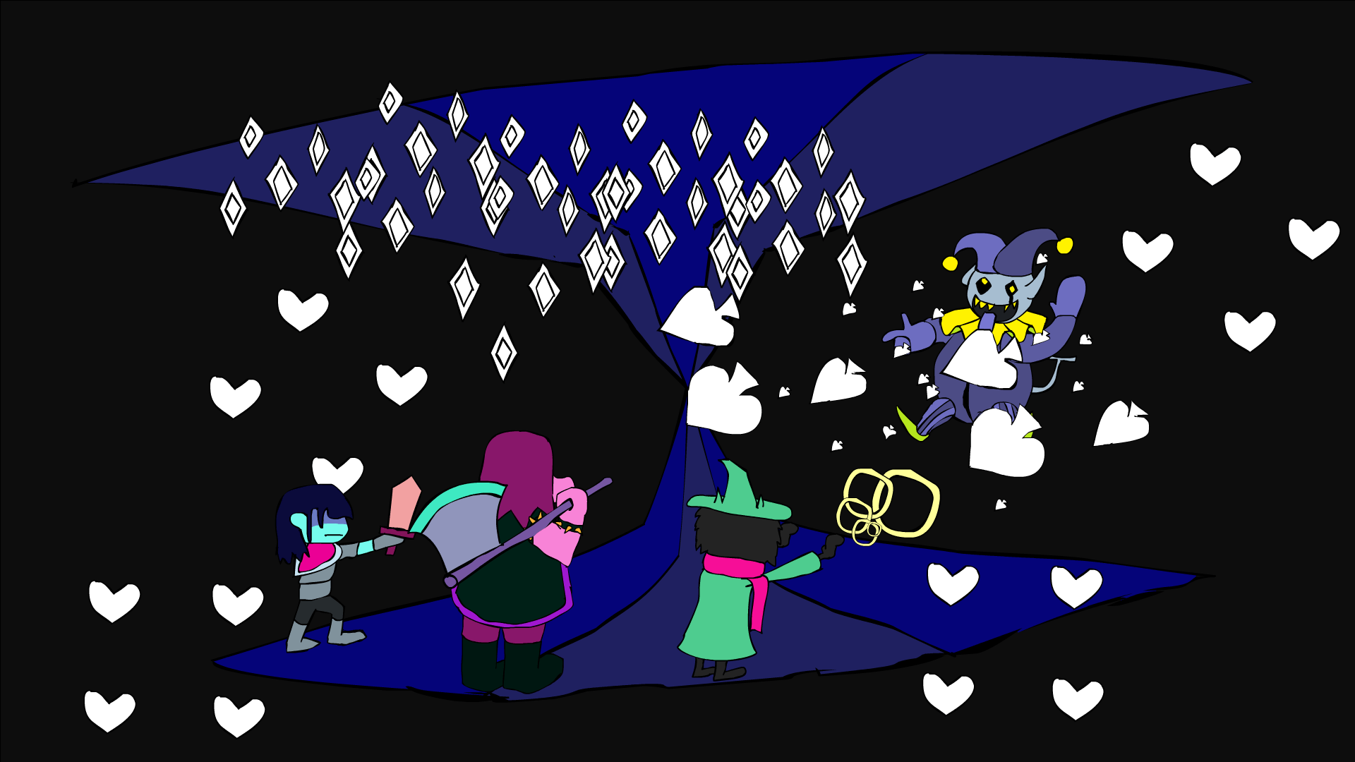 Kris Deltarune pixel art galassia, 720x1280 Full HD Verticale, iPhone