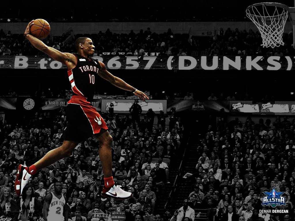 DeMar DeRozan schiacciata Toronto, 1024x768 HD, PC