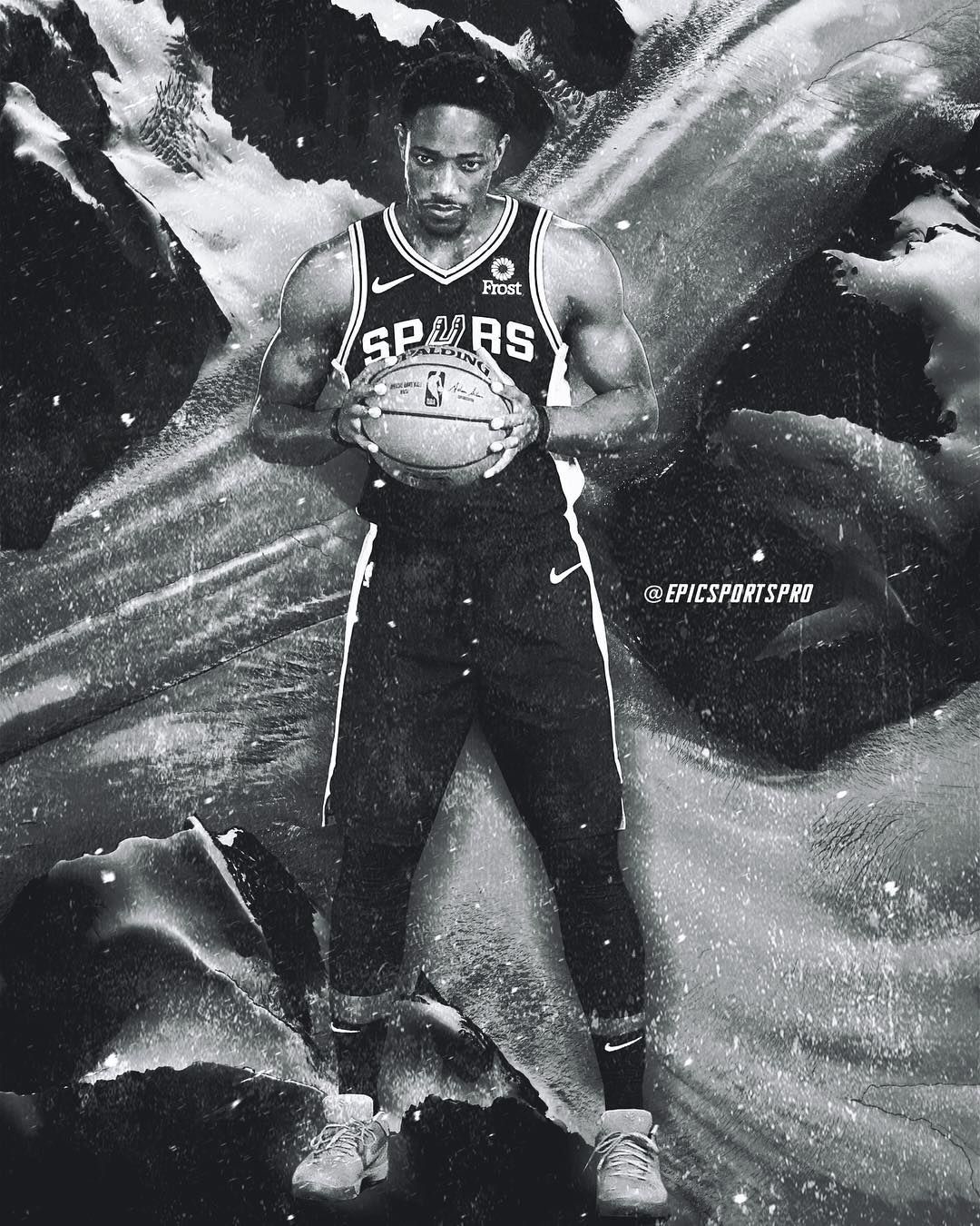 DeMar DeRozan Spurs bianco nero, 1080x1350 Verticale, OnePlus