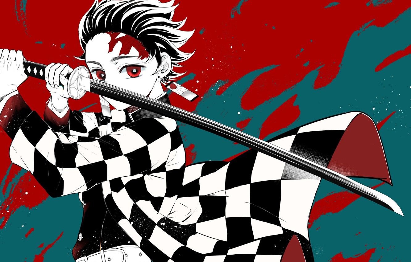 Tanjiro Demon Slayer spada, 1332x850 HD, Desktop