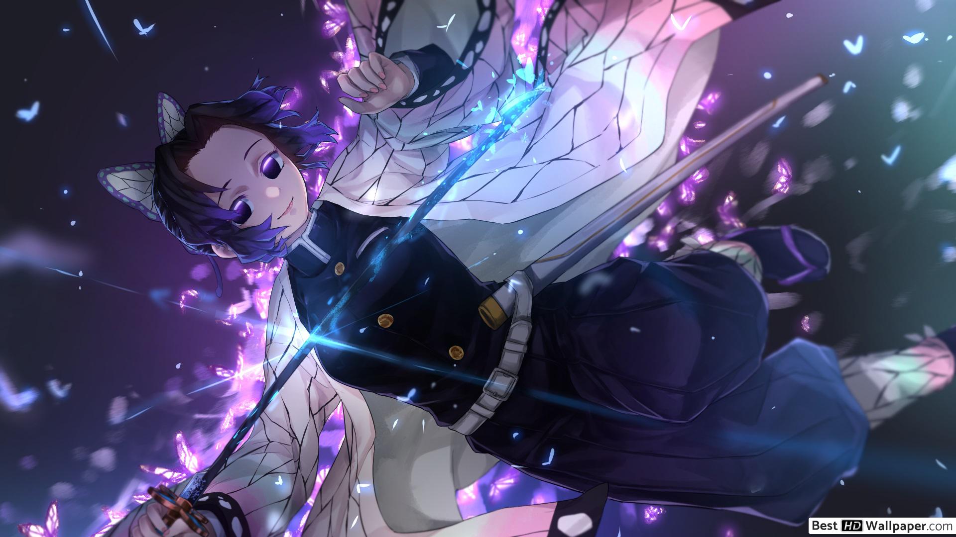 Shinobu Kochou, Demon Slayer, 1920x1080 Full HD, PC