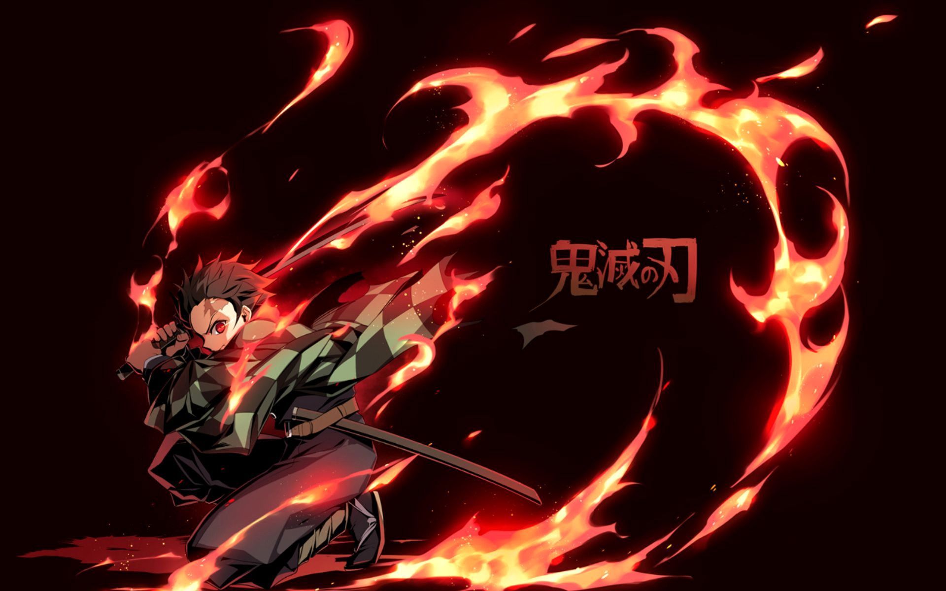 Tanjiro Demon Slayer fiamme rosse, anime, 1920x1200 Full HD+, Desktop