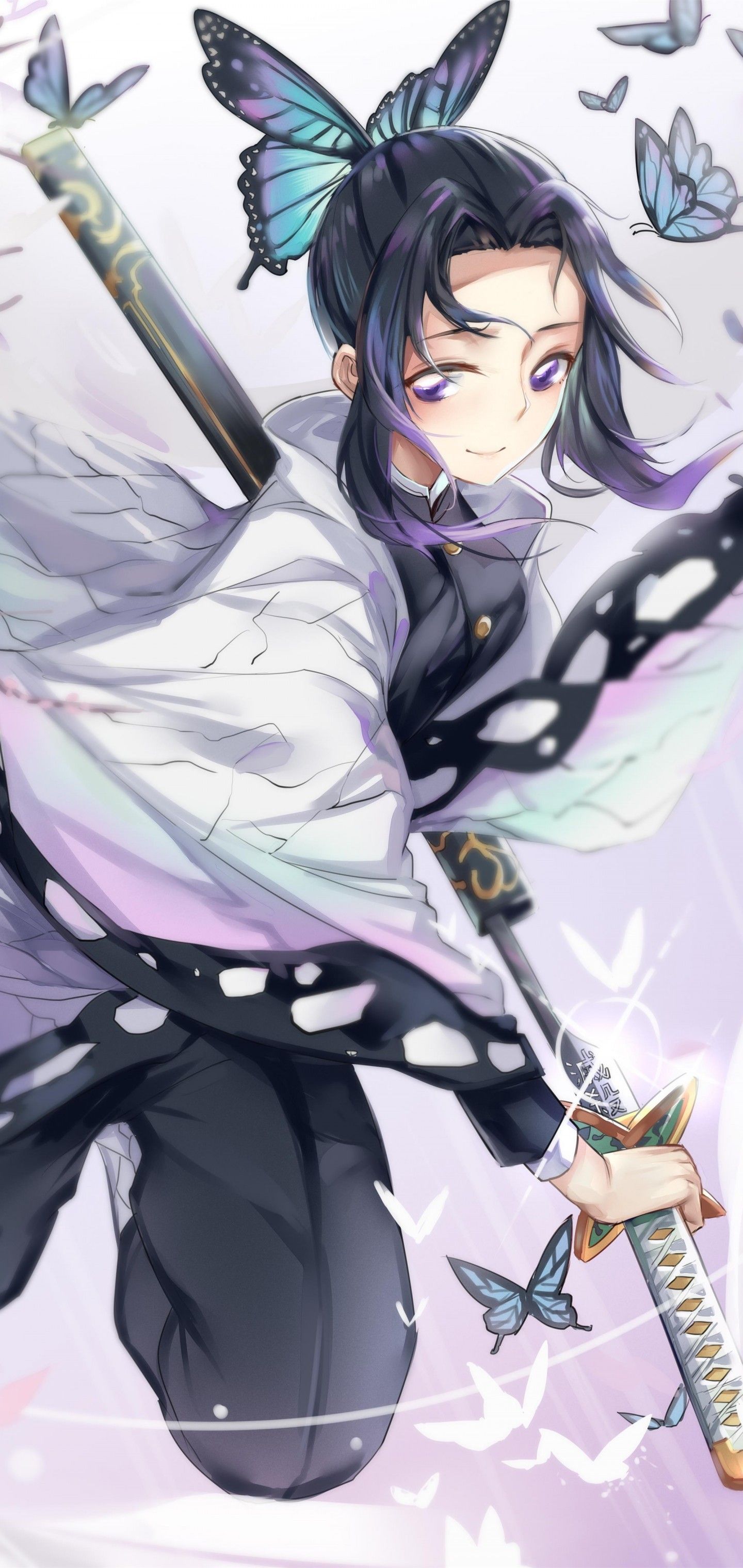 Kochou Shinobu, Demon Slayer, 1440x3040 Full HD Verticale, iPhone