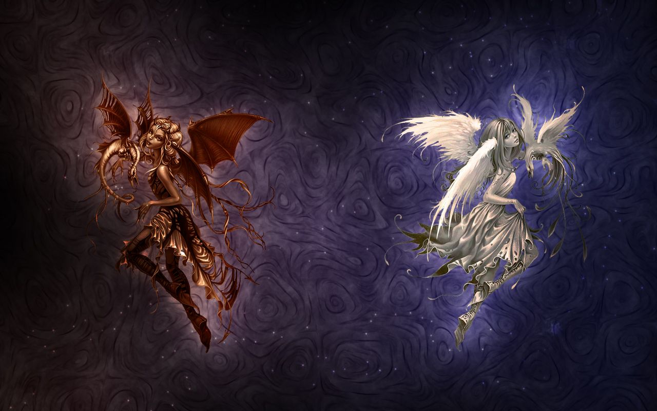 Demone oscuro con luna, 1680x1050 900p, Desktop