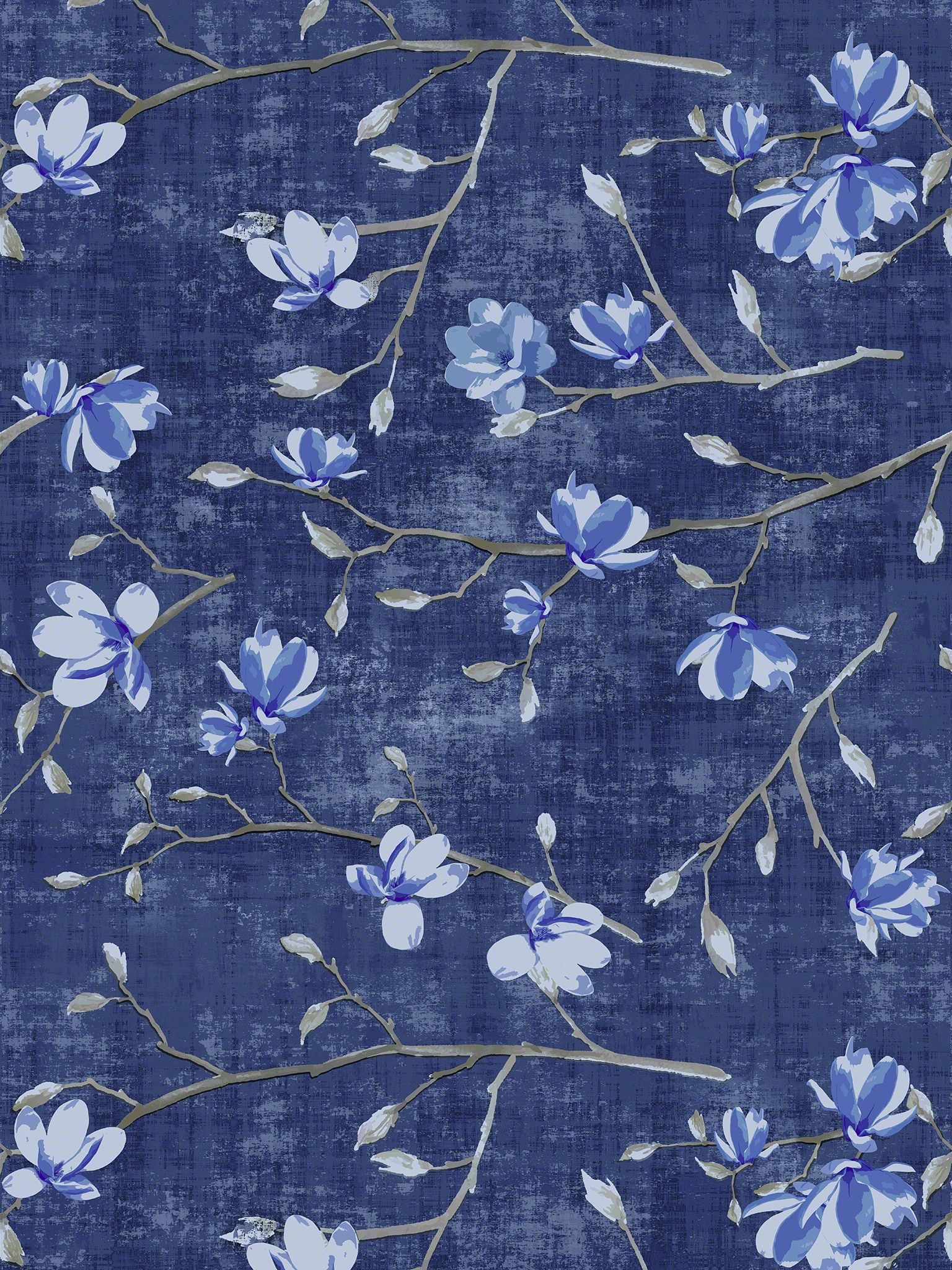Fiori magnolia blu texture, 1536x2048 Full HD Verticale, Samsung Galaxy