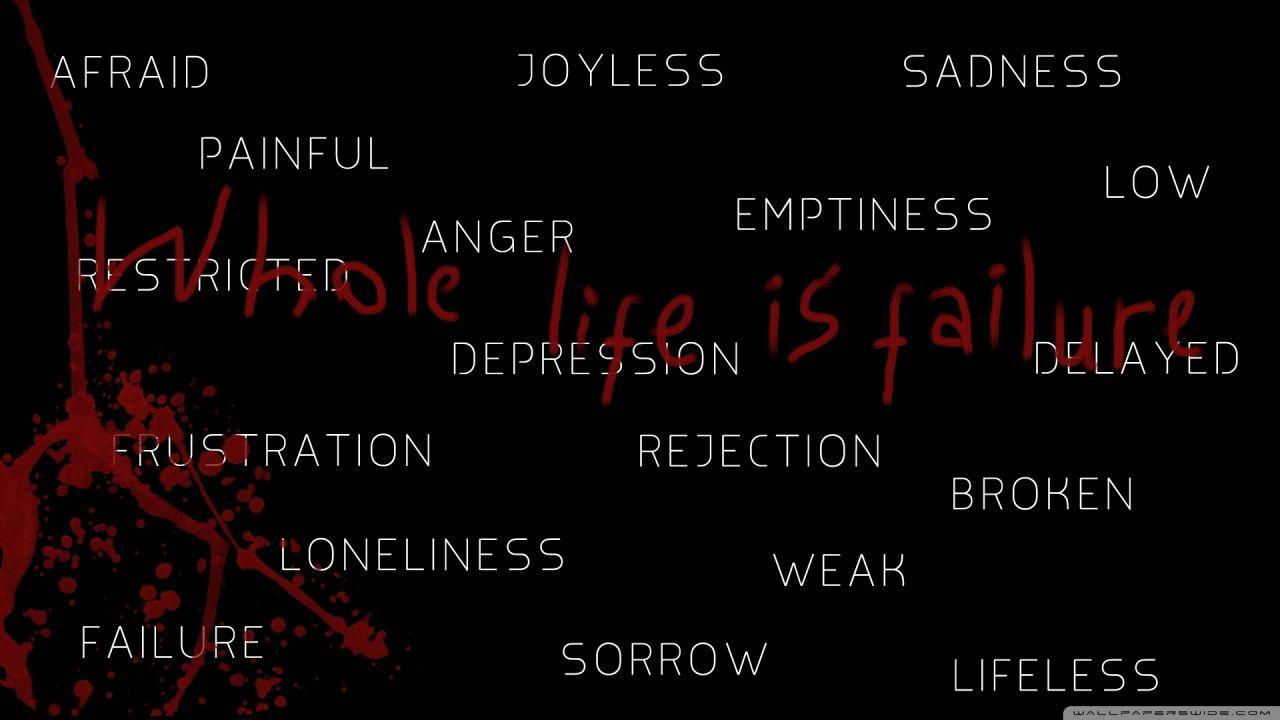 Parole tristi su nero, 1280x720 720p, Laptop