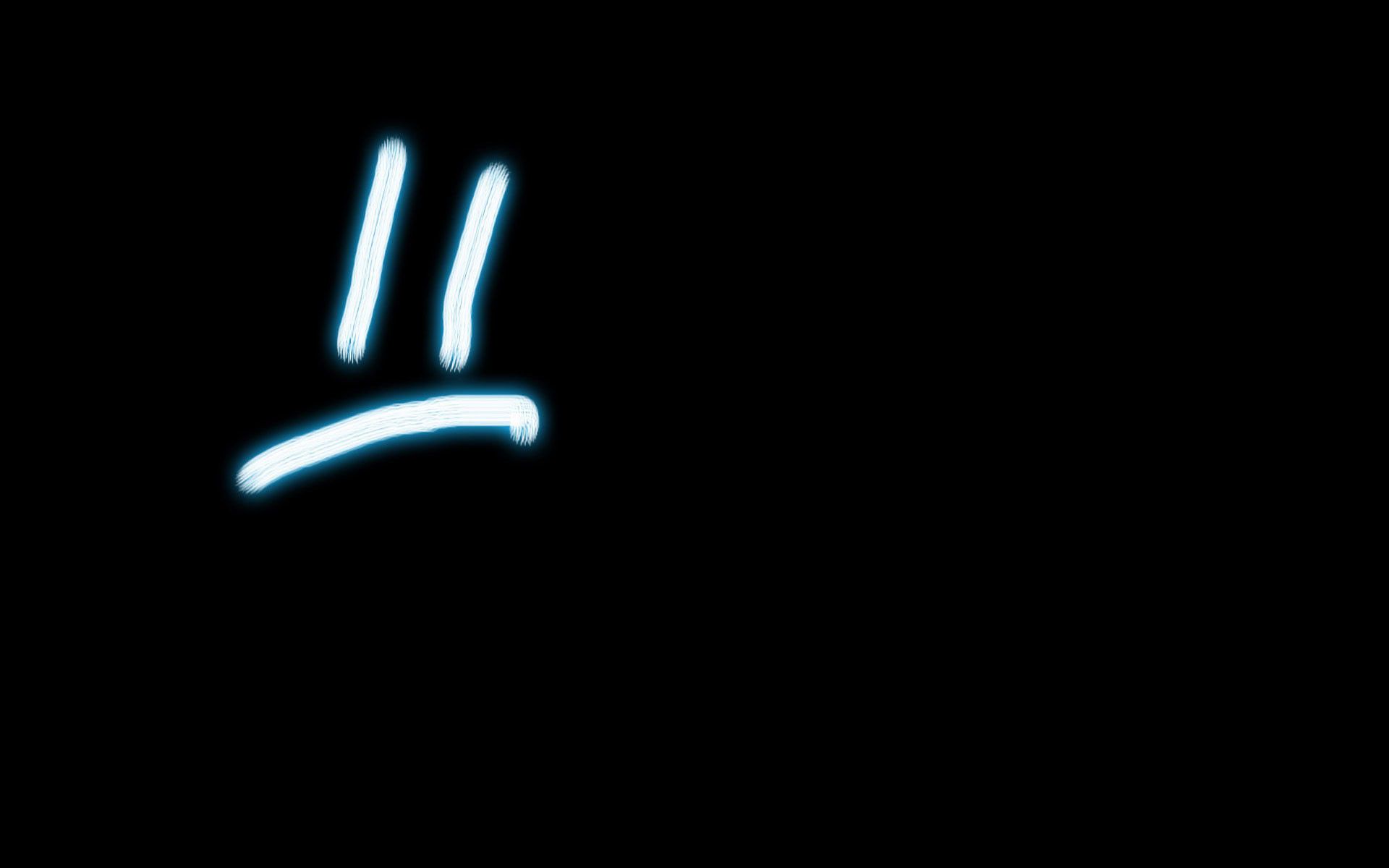 faccina triste luminosa neon, 1920x1200 Full HD+, PC