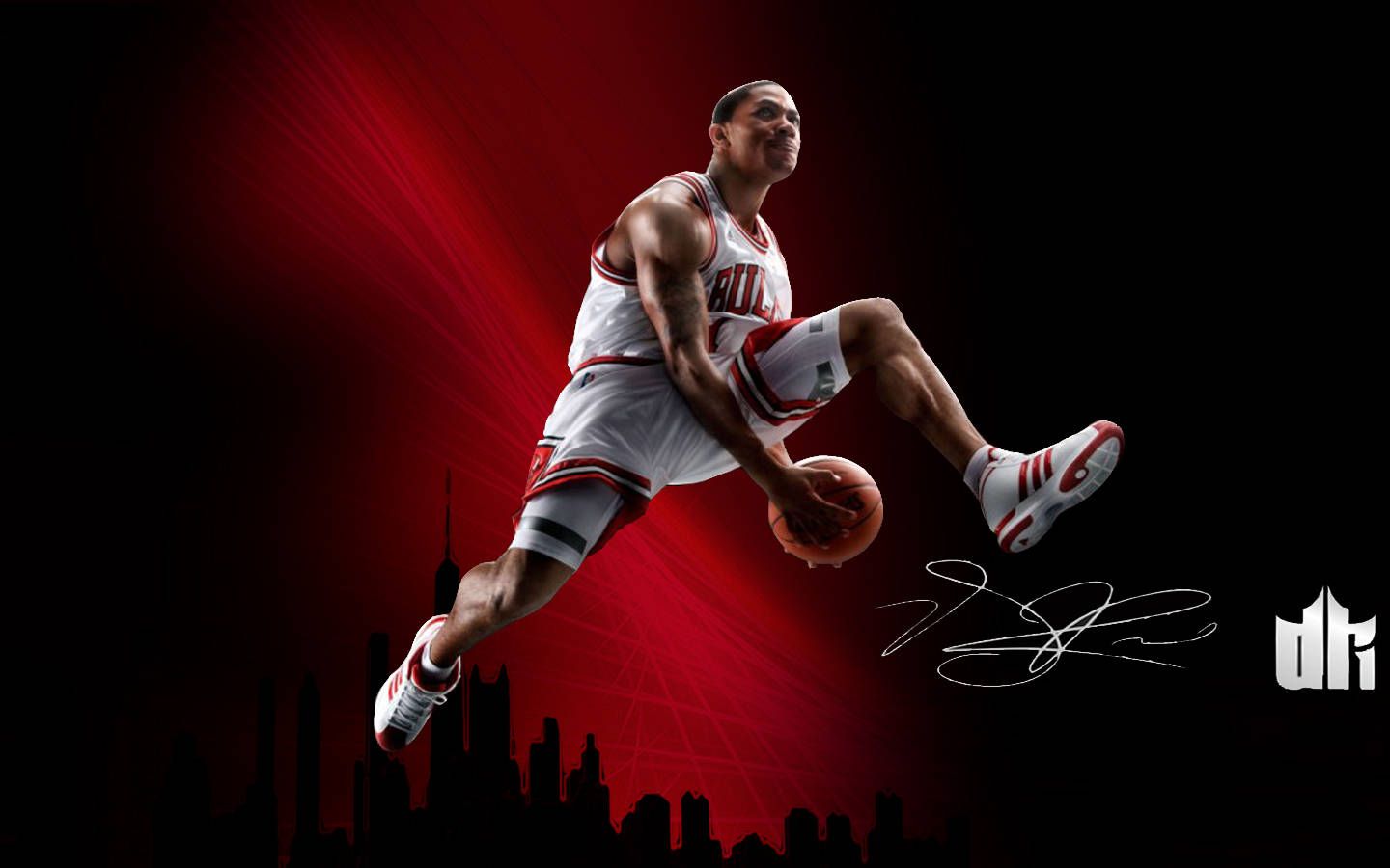 Giocatore basket schiacciata Chicago Bulls, NBA, 1440x900 HD, Desktop