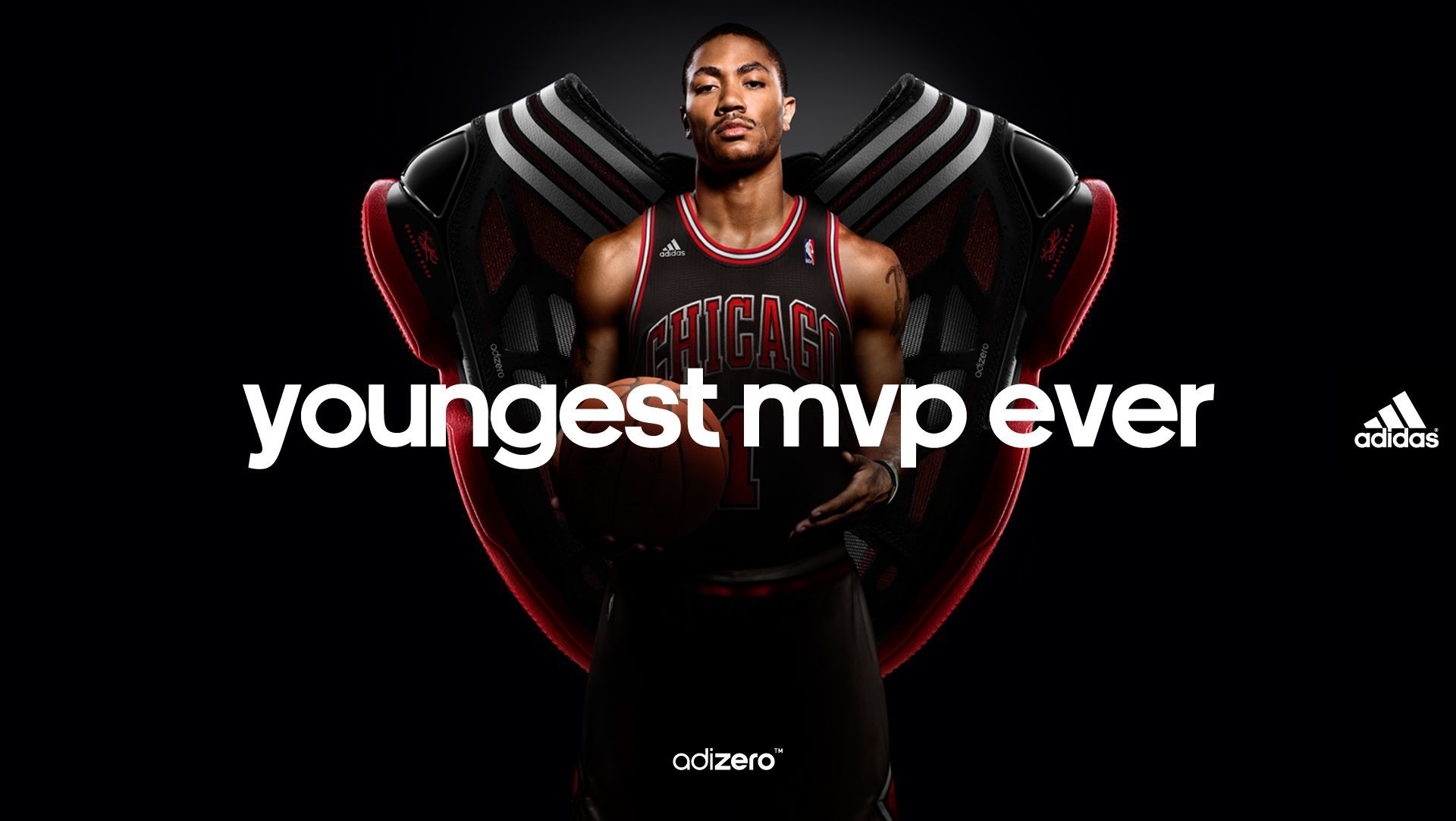 Derrick Rose pubblicità Adidas, tre strisce, 1920x1083 1080p, Laptop