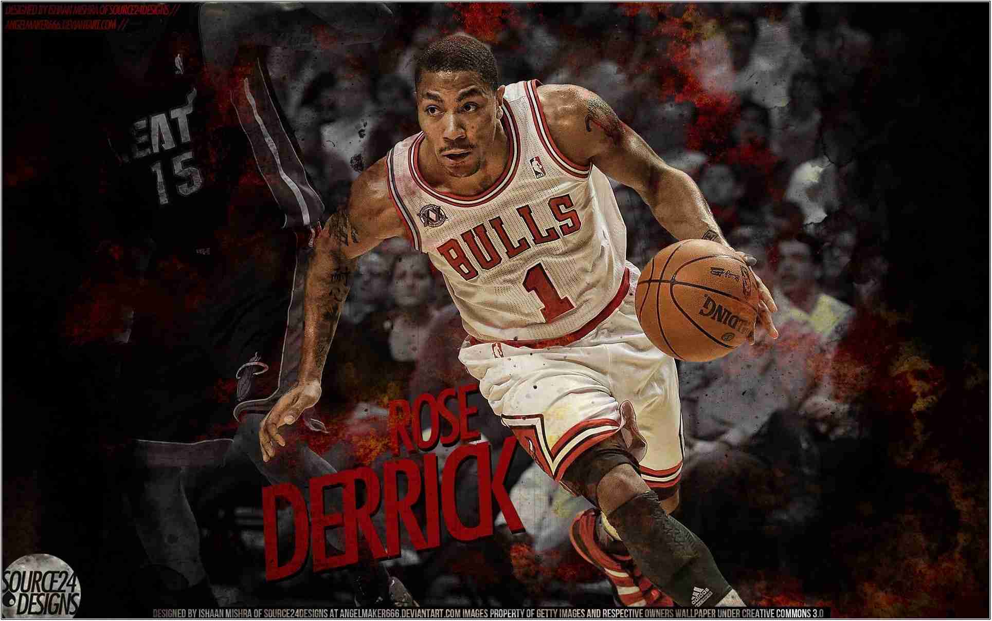 Derrick Rose schiacciata Bulls fuoco, 1920x1200 Full HD+, PC