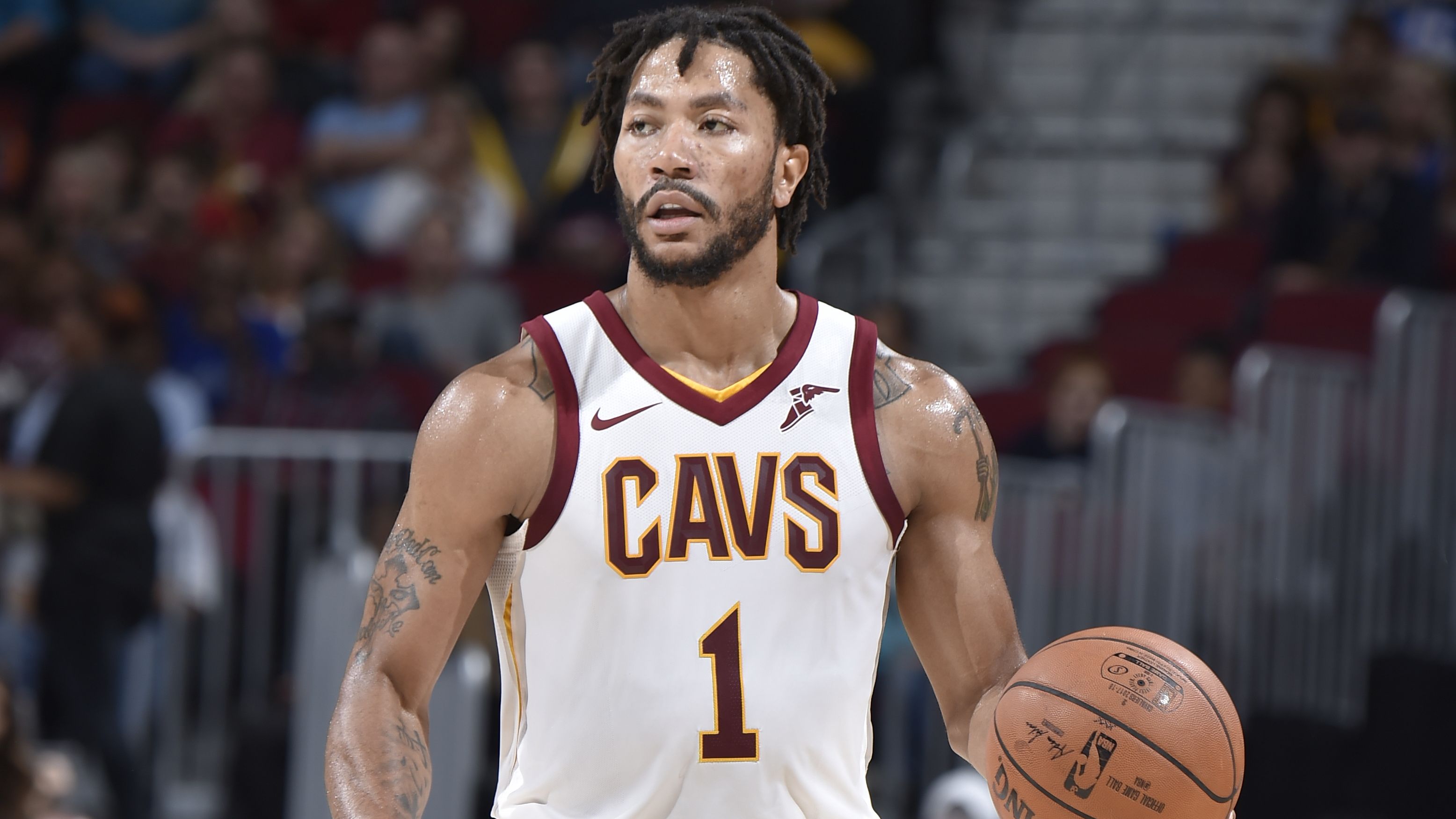 Derrick Rose Cavaliers basket, 3112x1751 2K, Laptop
