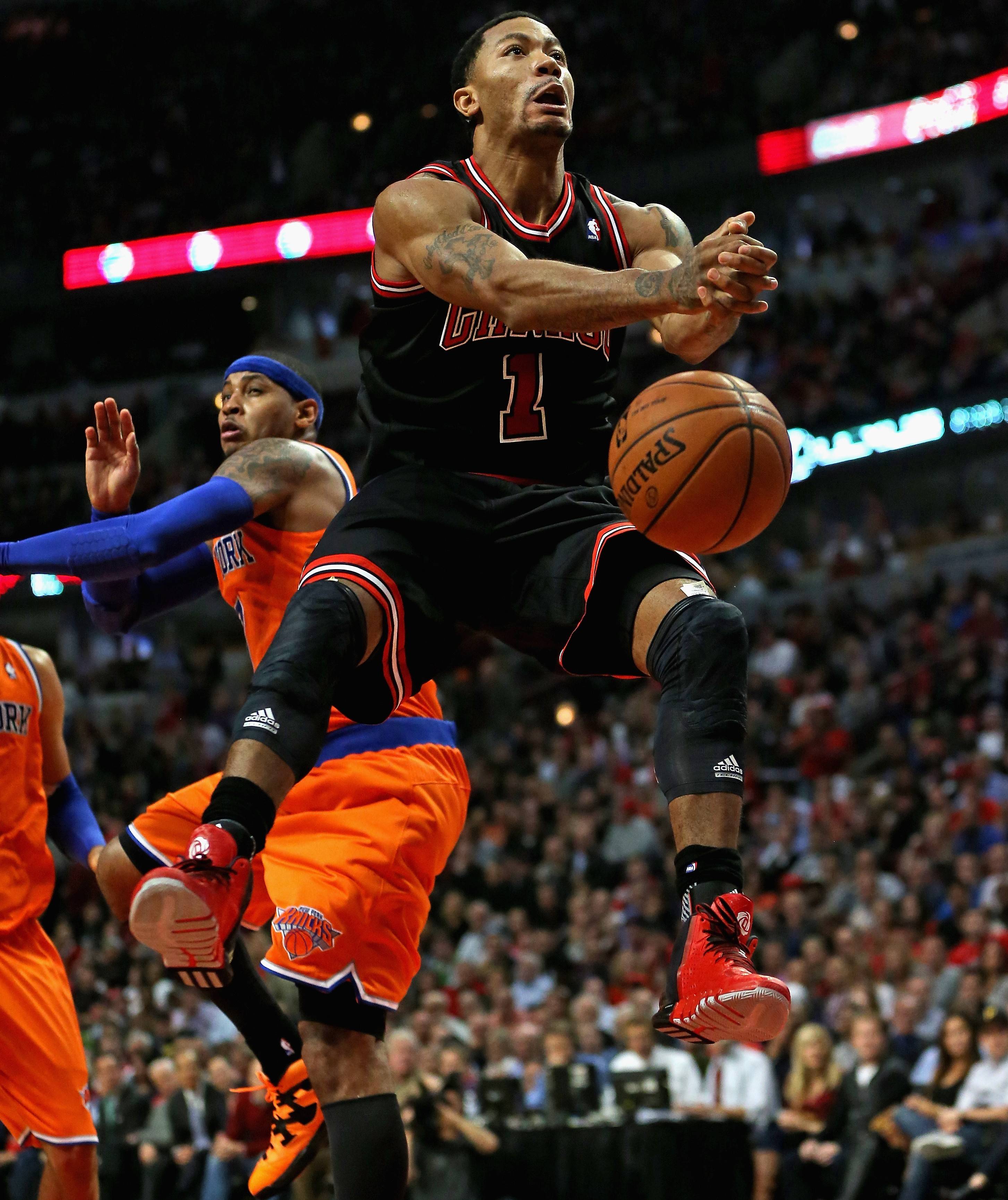 Logo Derrick Rose rosso, 2560x1440 2K QHD, PC