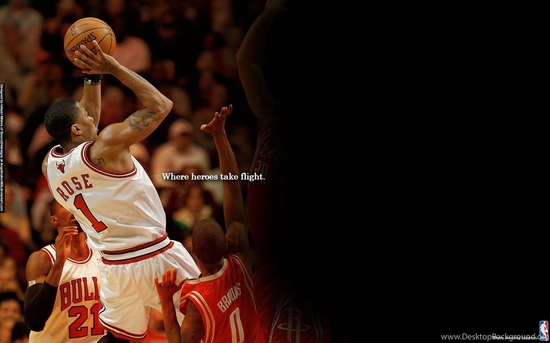 Derrick Rose Chicago Bulls basket, 1920x1080 1080p, PC