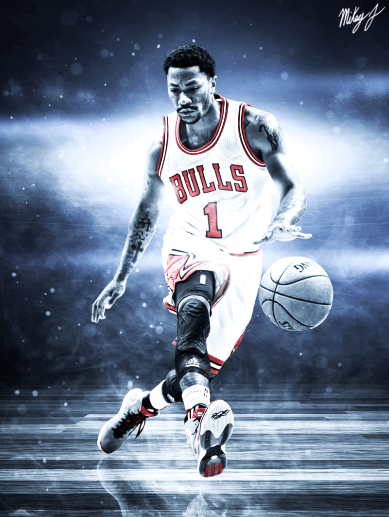 Derrick Rose Chicago Bulls, 800x1062 Full HD Verticale, iPhone Plus