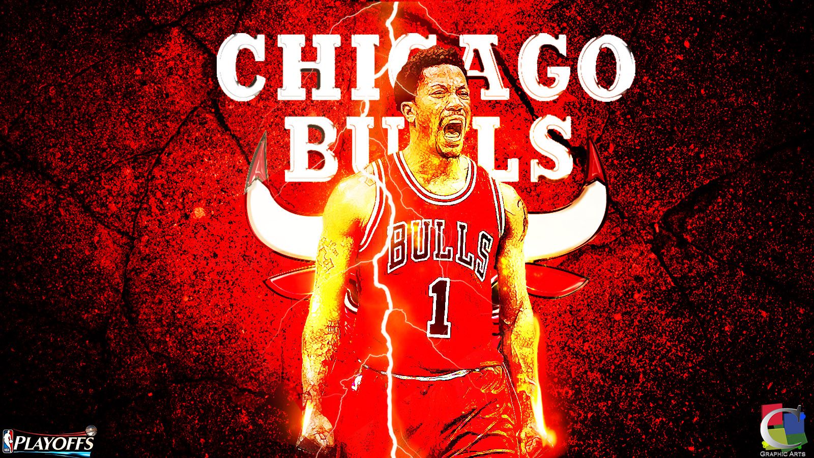 Derrick Rose Chicago Bulls basket, 1917x1174 900p, iMac