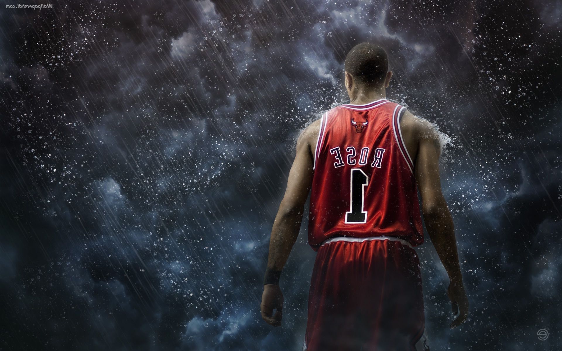 Giocatore basket maglia rossa Bulls, 1920x1200 Full HD+, Desktop
