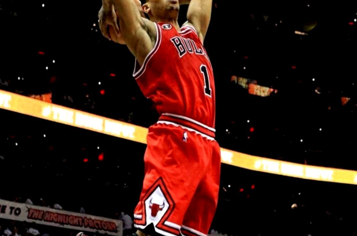 Derrick Rose schiacciata basket, 1920x1200 Full HD+, PC