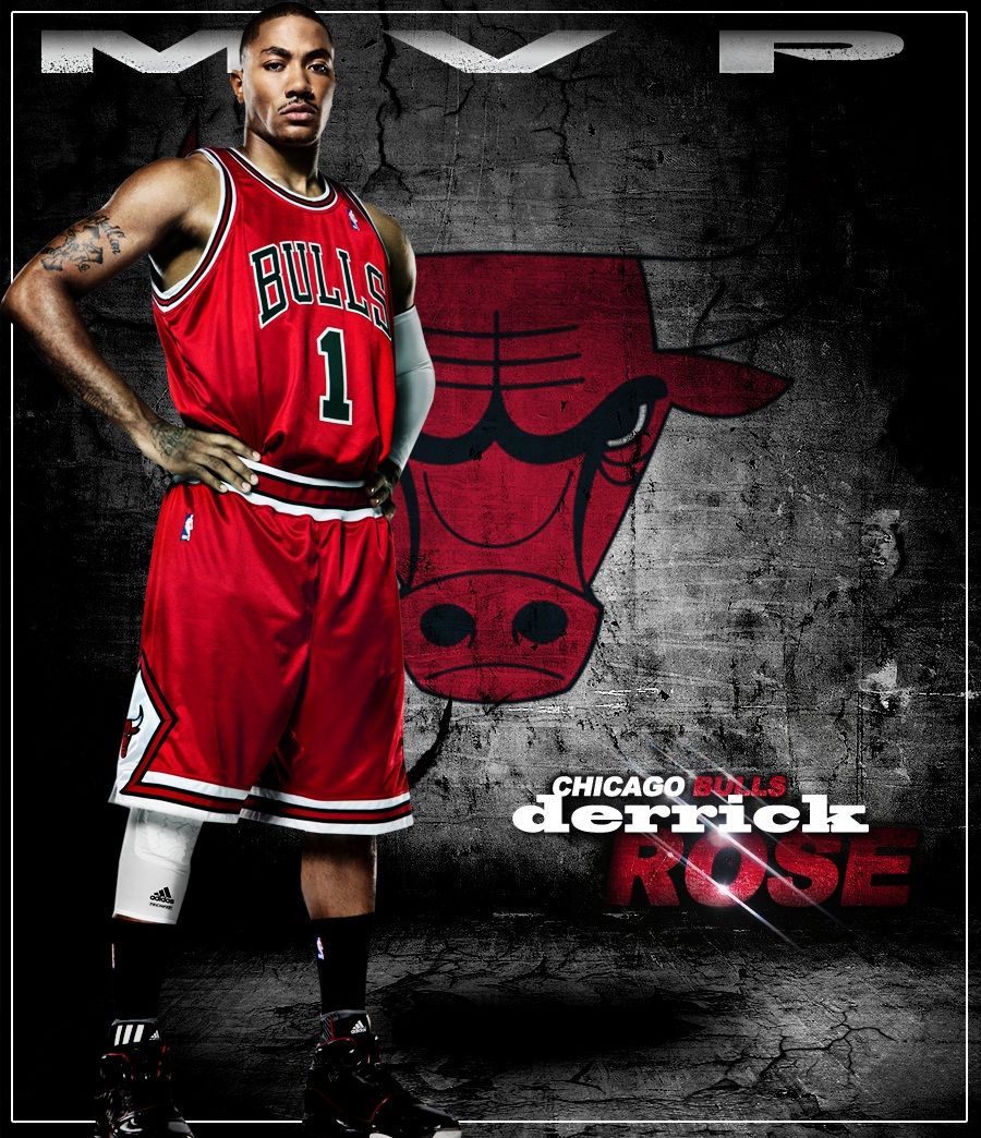 Logo rosa Derrick Rose, 1920x1080 Full HD 1080p, Desktop