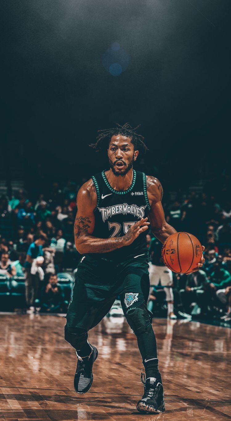 Giocatore basket Timberwolves palla, 750x1363 Verticale, iPhone Air