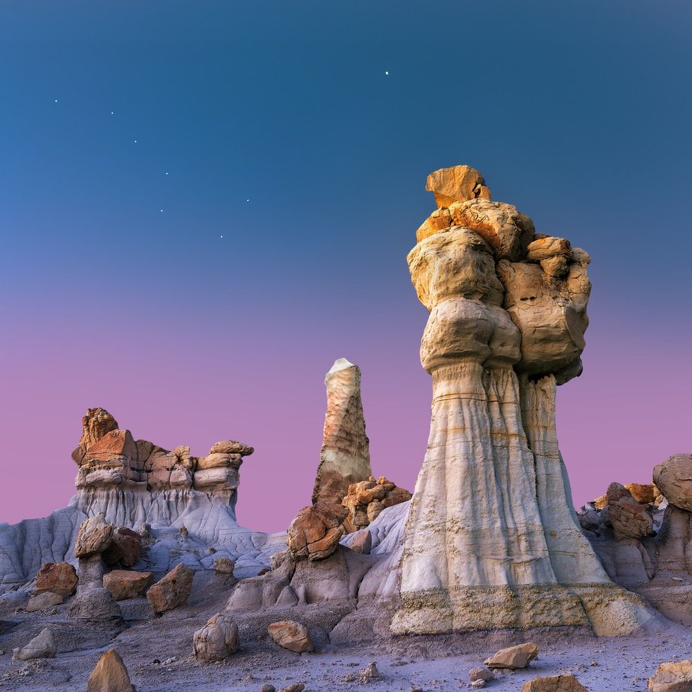 Formazioni rocciose deserto crepuscolo, 1000x1000 HD, Desktop