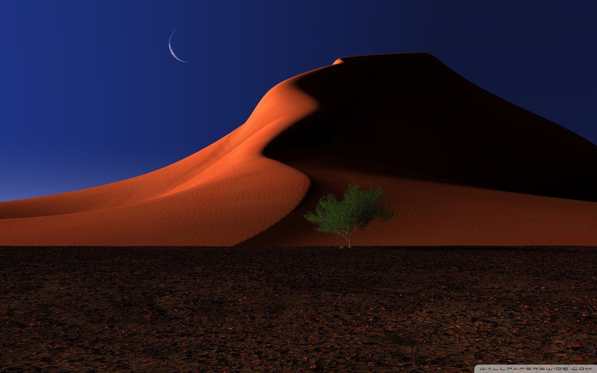 Duna deserto notte luna, 1920x1200 Full HD+, Desktop