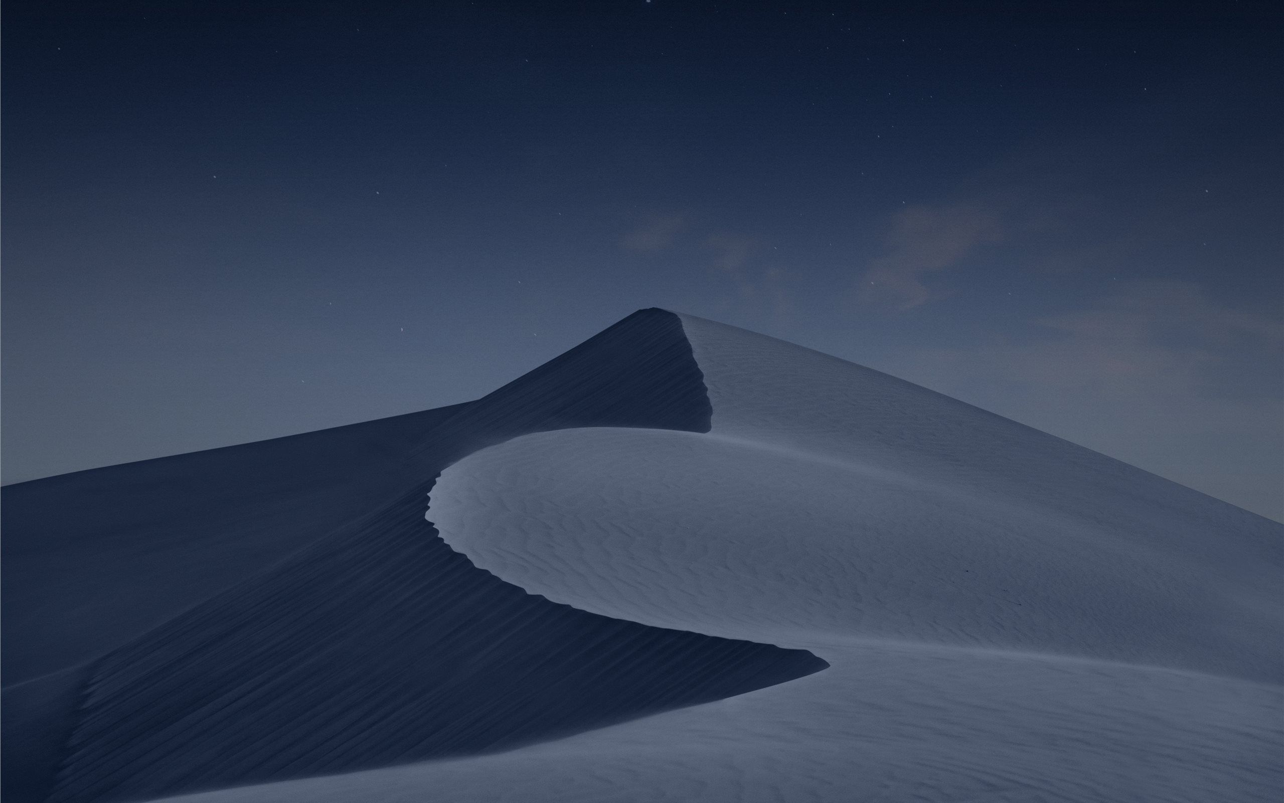 Duna deserto notturno blu, 2560x1600 2K, Laptop