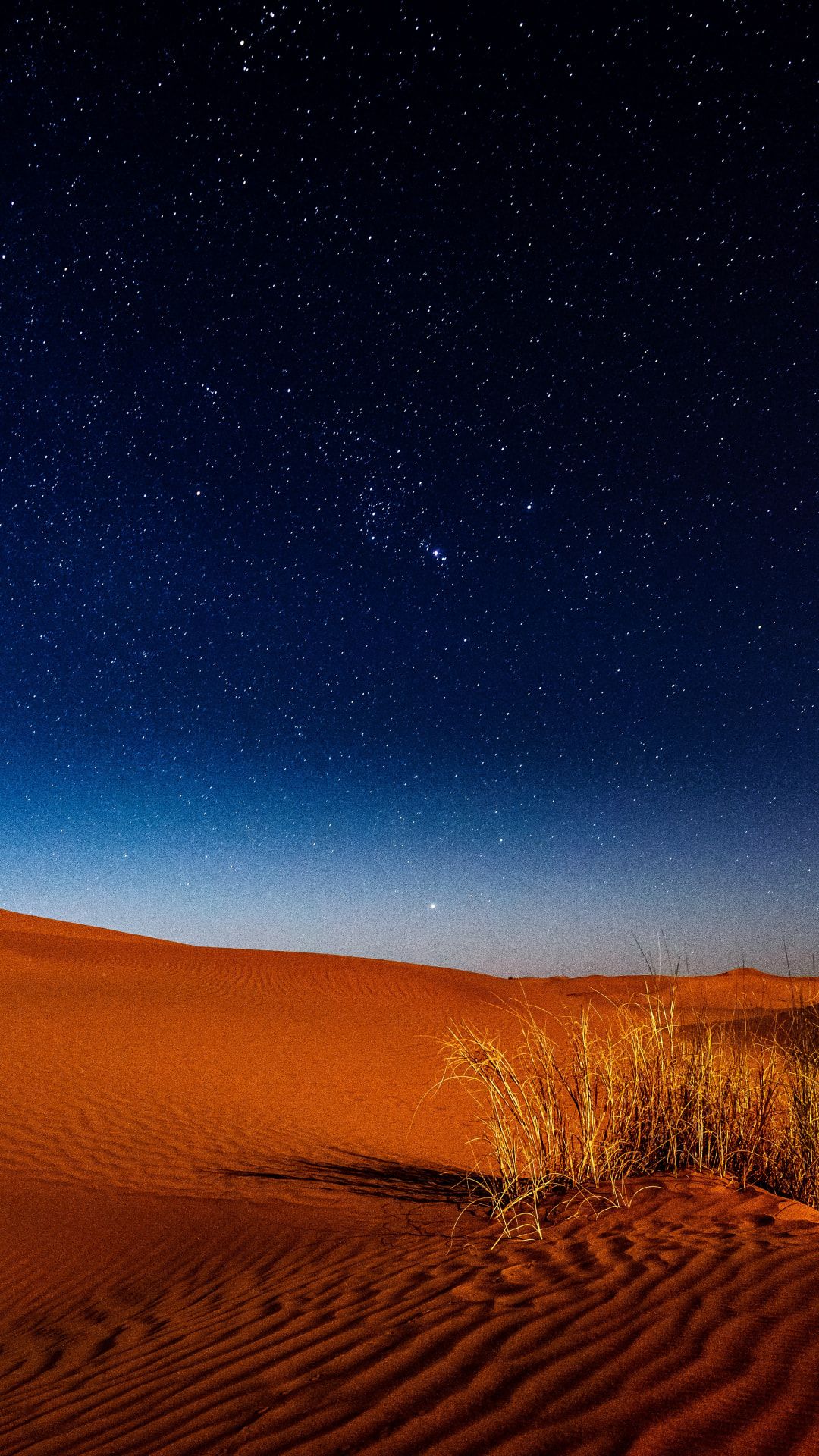 Deserto notturno con dune e stelle, 1080x1920 Verticale, Mobile