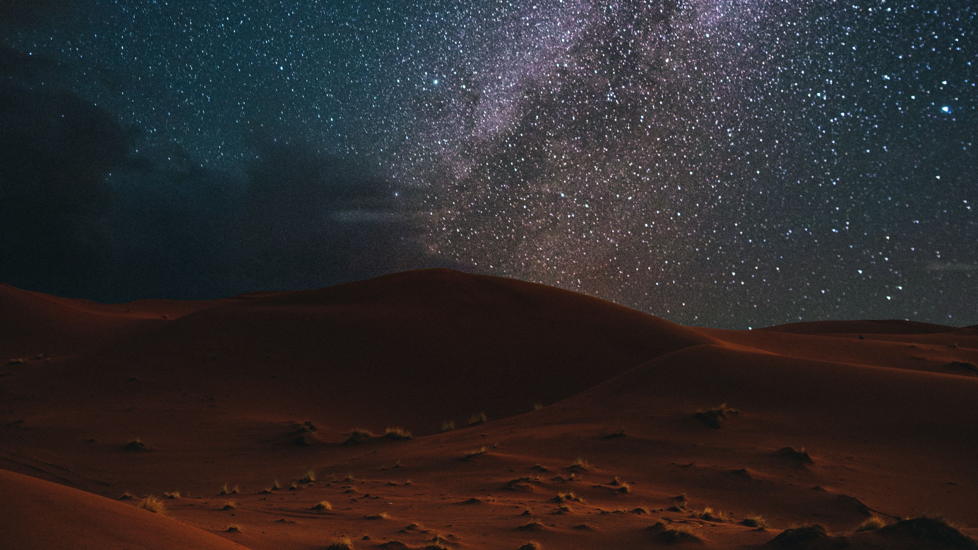 Deserto notturno con via lattea, 3840x2160 4K Ultra HD, Monitor 4K
