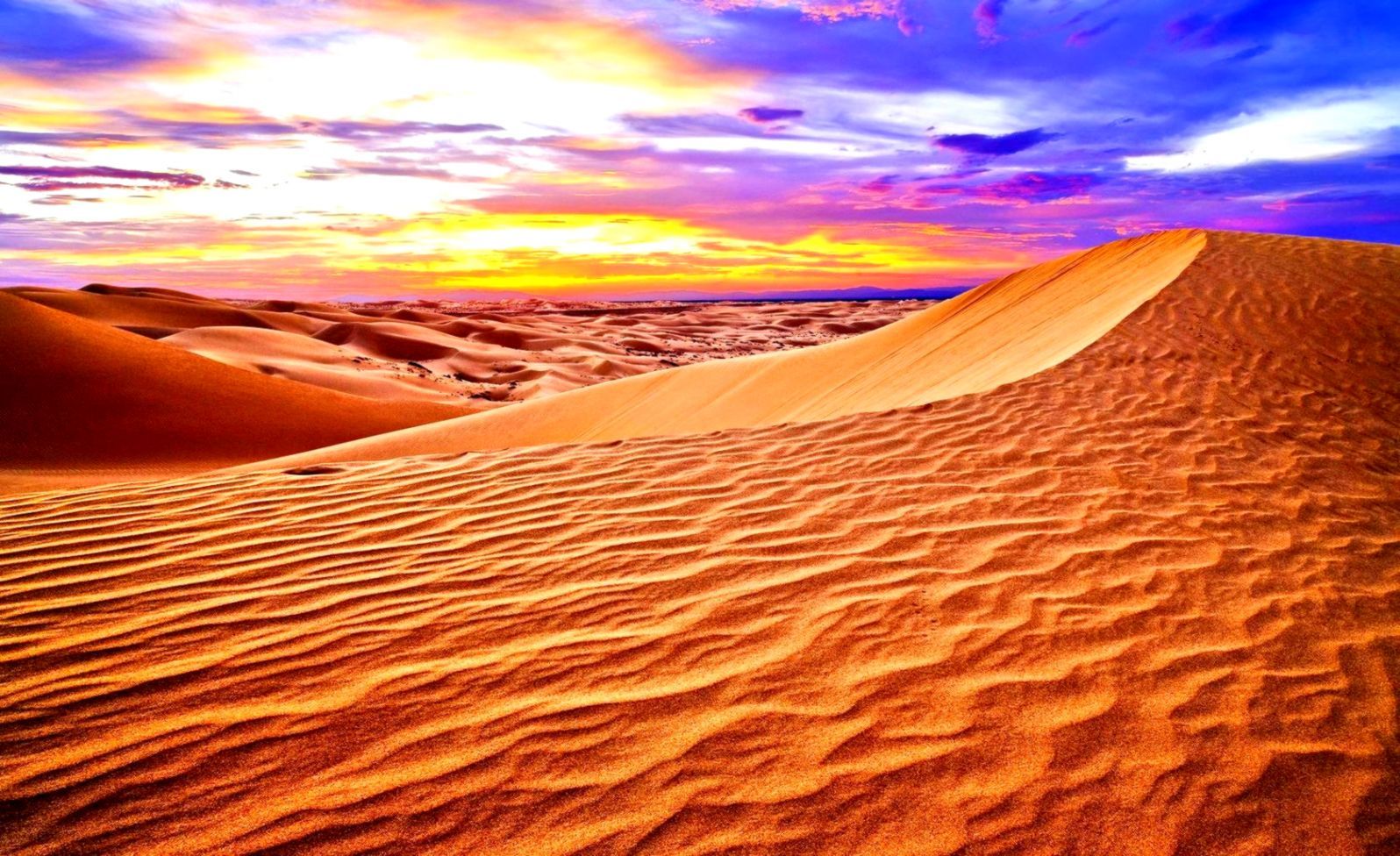 Dune di sabbia al tramonto, 1596x976 720p, Laptop