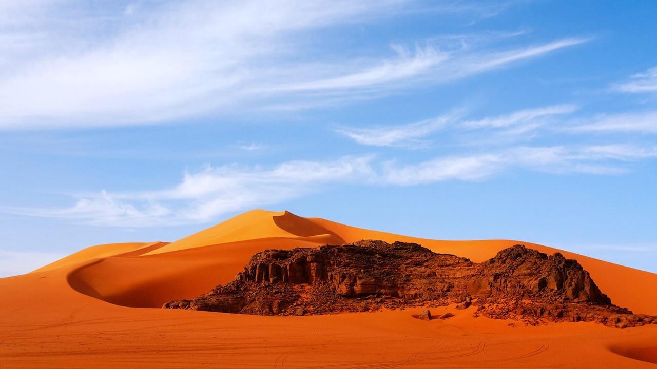 Dune deserto arancione con rocce, 1280x720 HD, Desktop