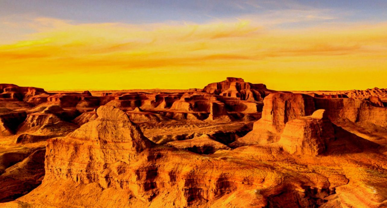 Formazioni rocciose deserto tramonto, 1284x691 HD, Desktop