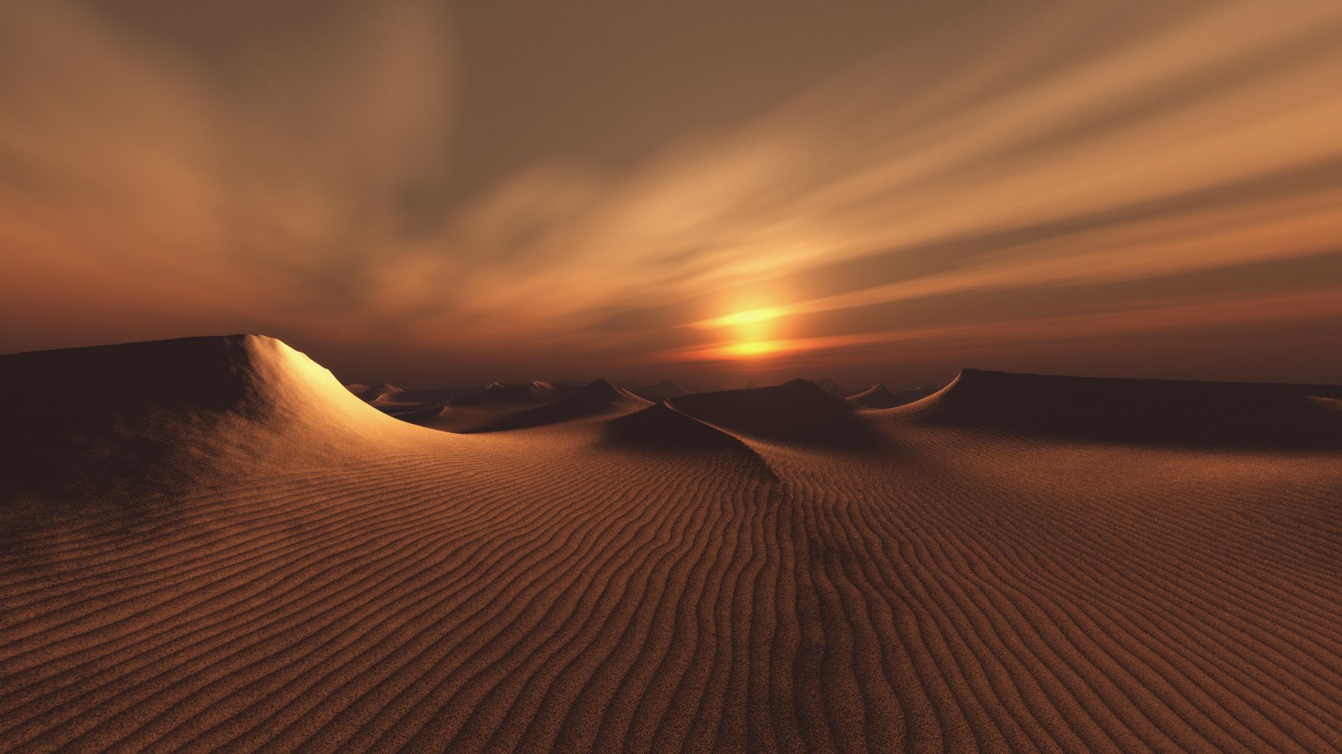 Tramonto dune deserto sabbia, 1920x1080 1080p, Desktop
