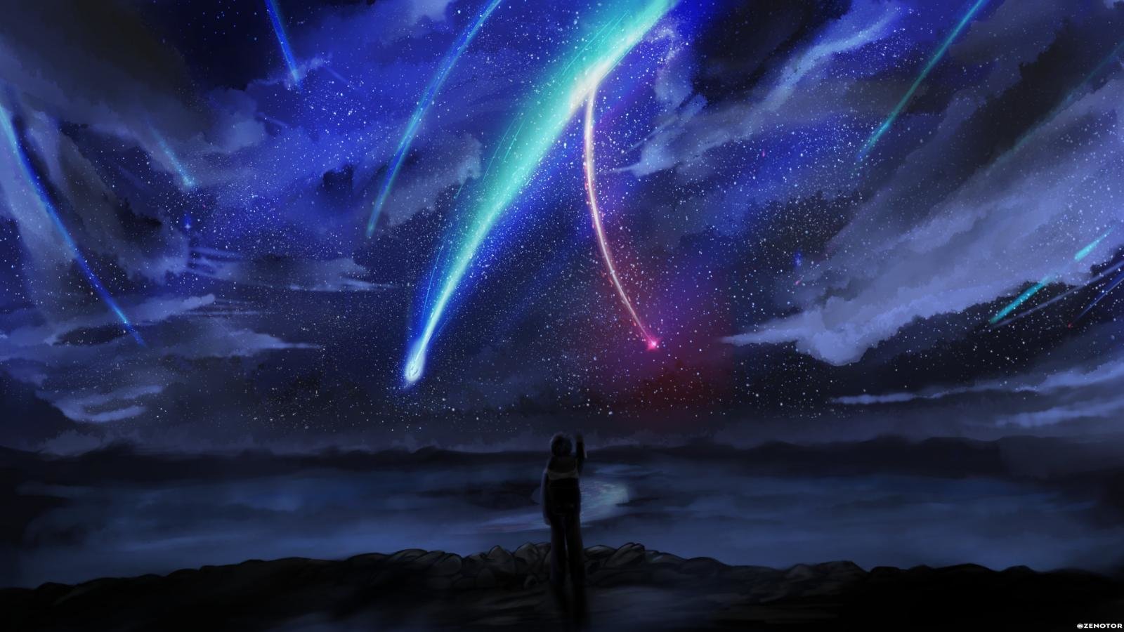 Your Name cometa notturna, 1600x900 HD, Monitor Gaming