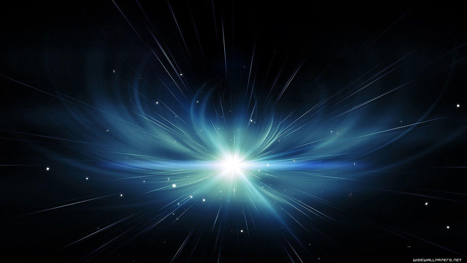 Esplosione di luce astratta blu, 1600x900 900p, PC