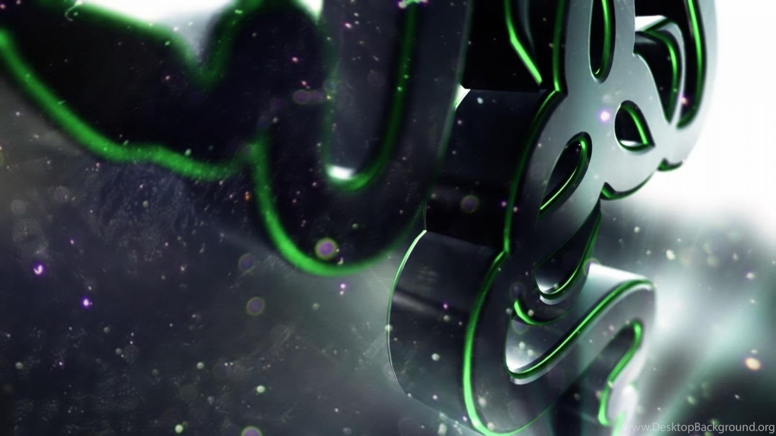 Astratto 3D verde e nero, 1600x900 HD, PC Desktop