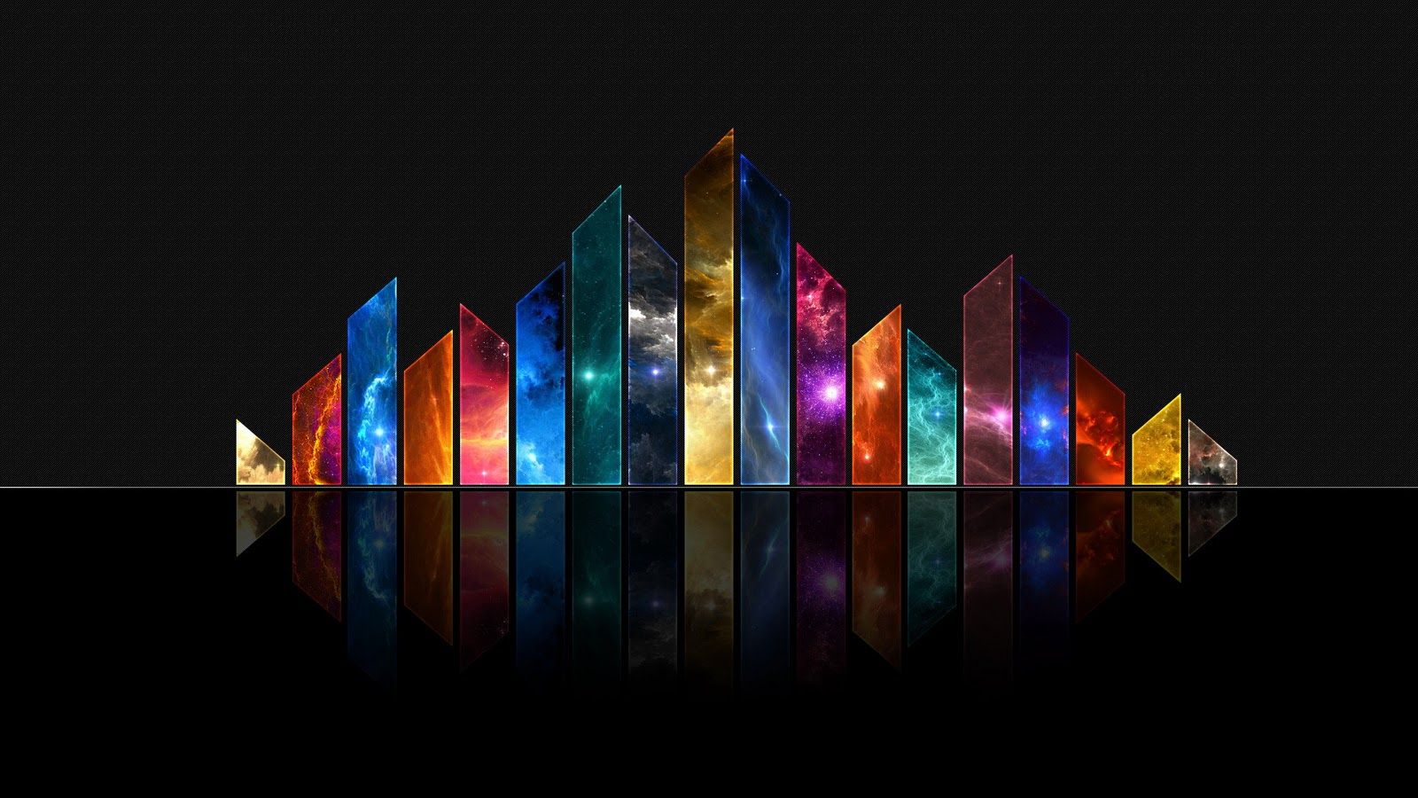 forme triangolari colorate astratte, 1600x900 900p, Monitor Gaming