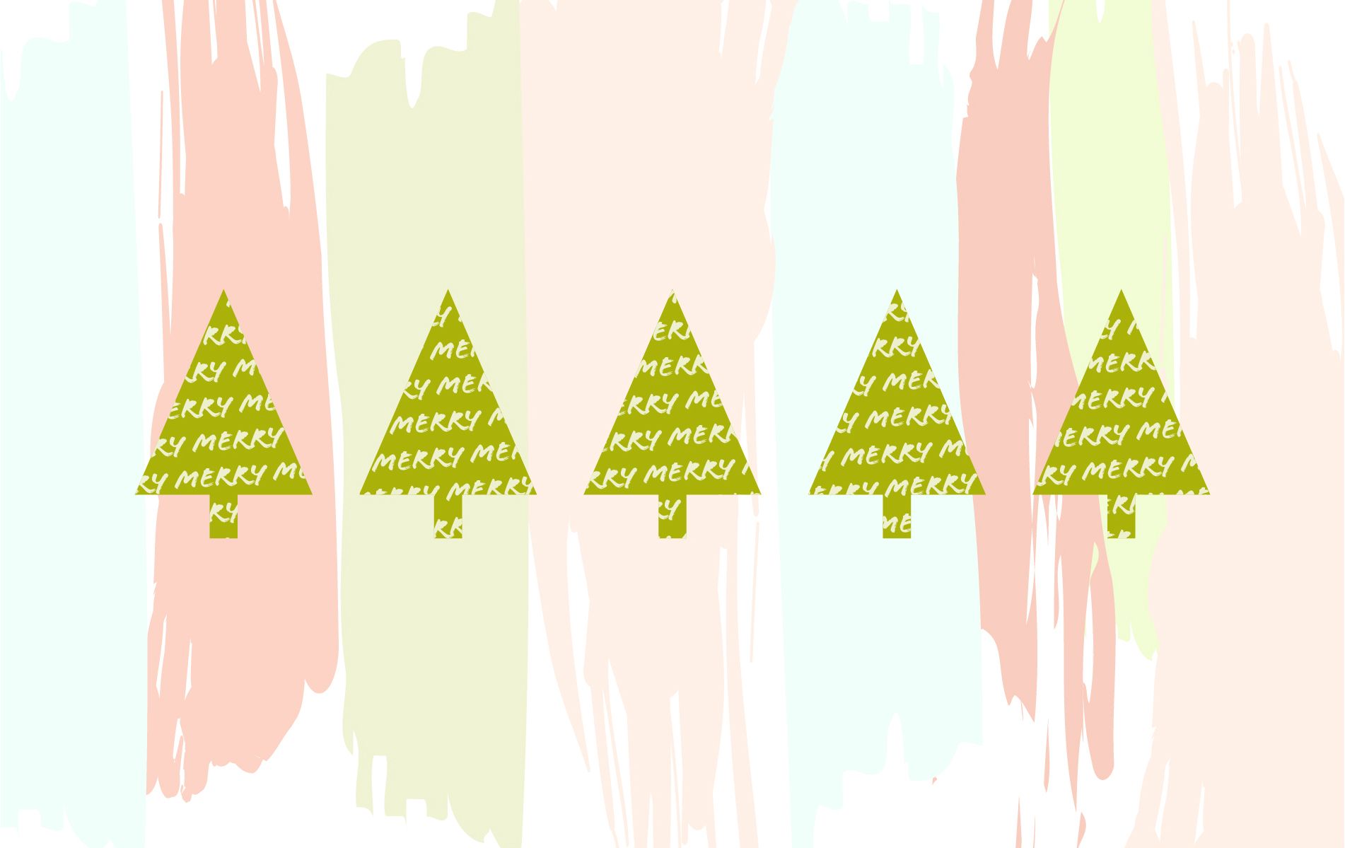 Alberi di Natale acquerello renne, 789x1400 Verticale, Mobile