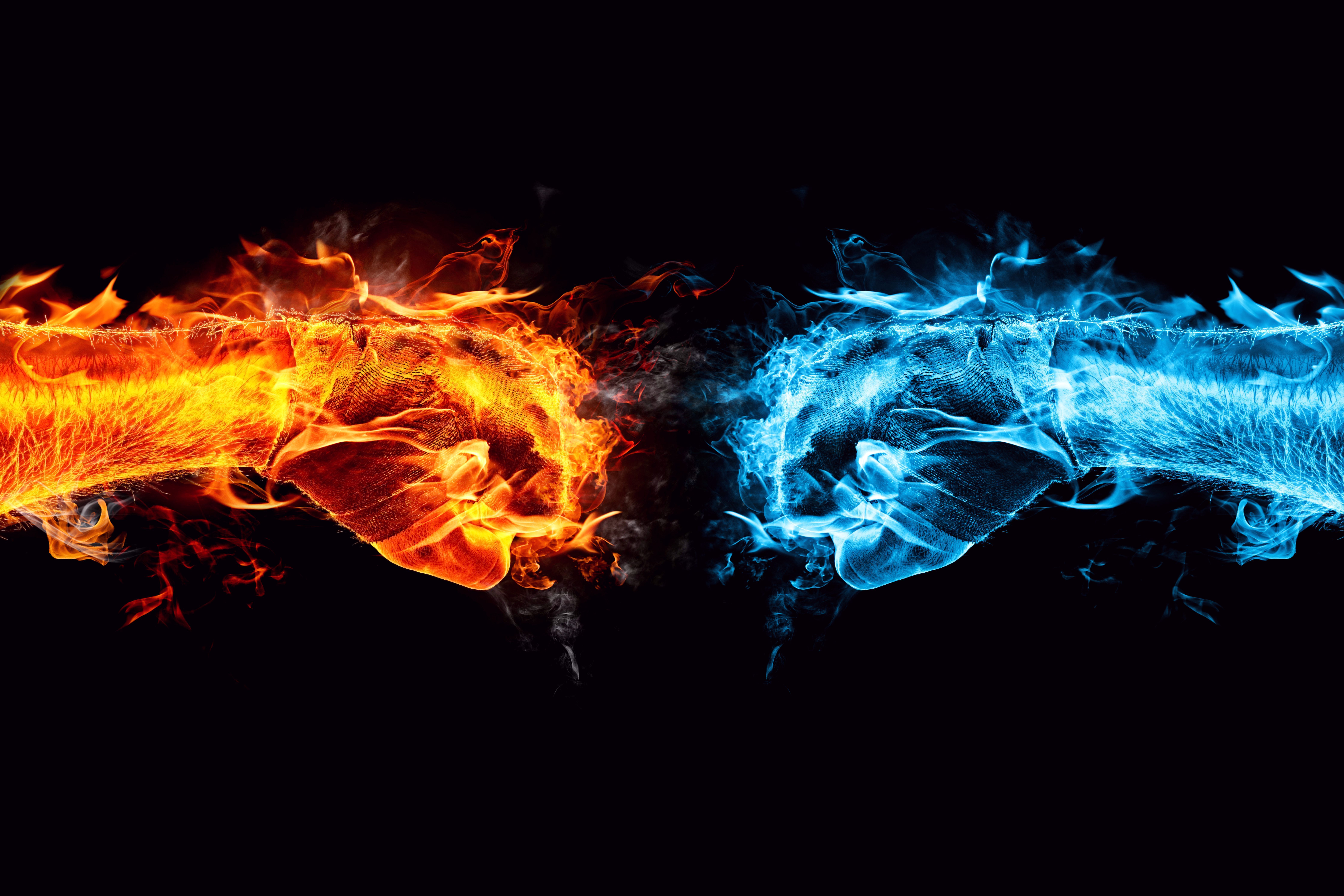 Pugni di fuoco e ghiaccio, sfondi per Desktop, 8955x5970 8K UHD, PC