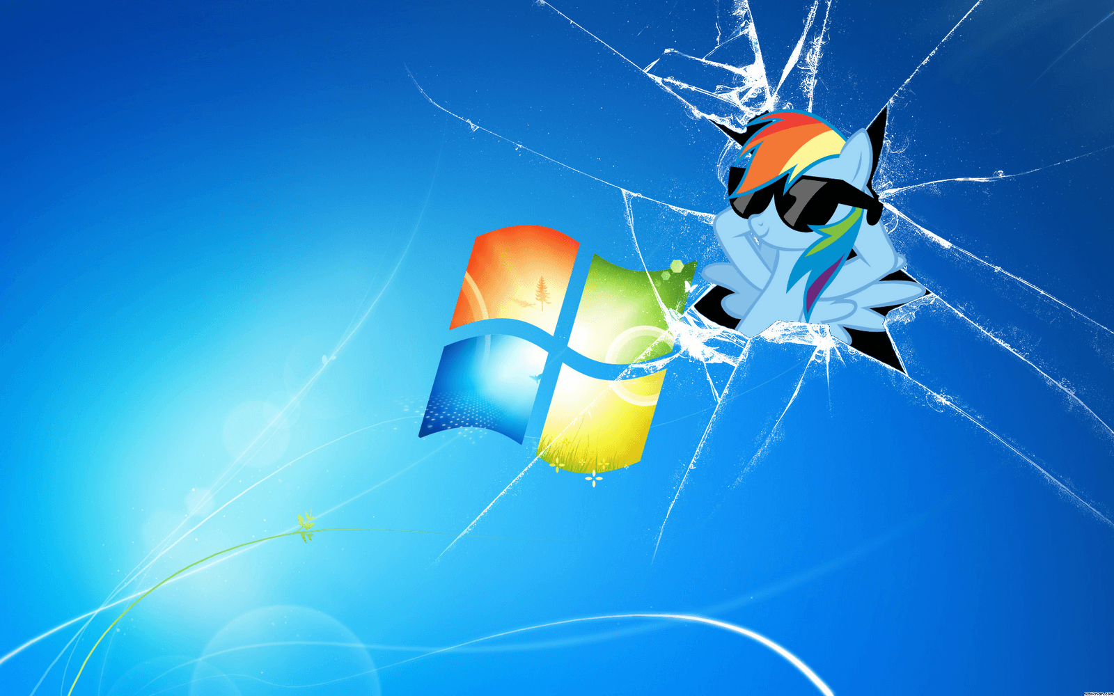 Logo Windows schermo rotto, sfondi per Desktop, 1600x1000 HD, Monitor Gaming