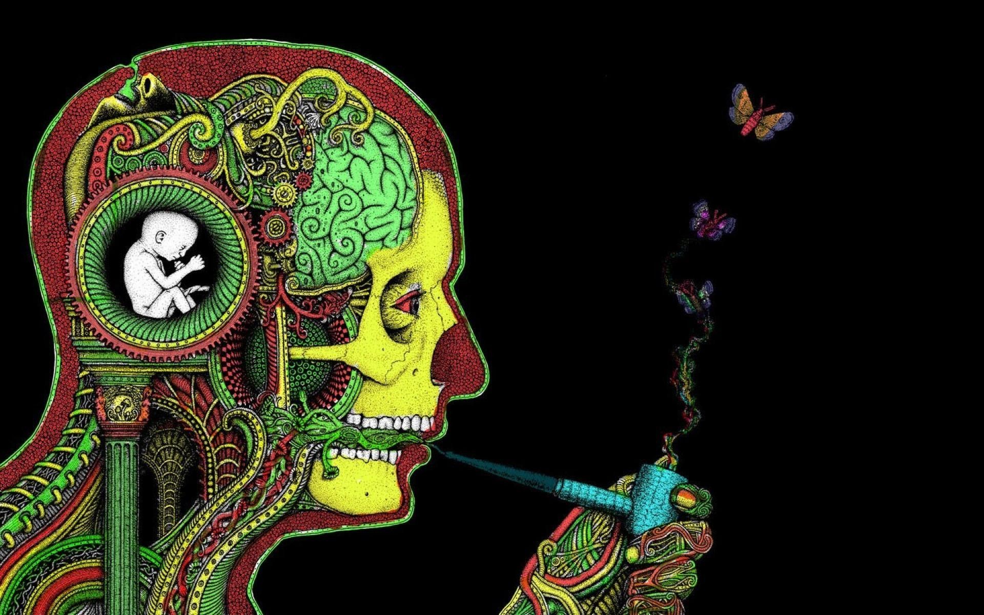 Testa psichedelica trippy colorata, sfondi per Desktop, 1920x1200 Full HD+, Desktop
