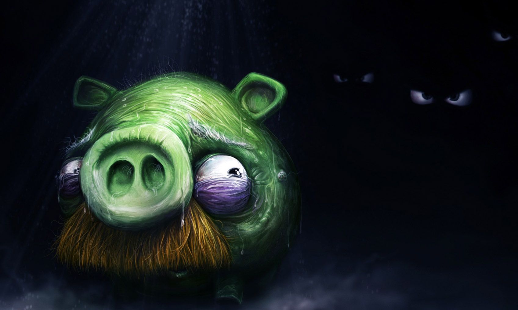 Maiale verde Angry Birds, sfondi per Desktop, 1697x1015 HD, PC