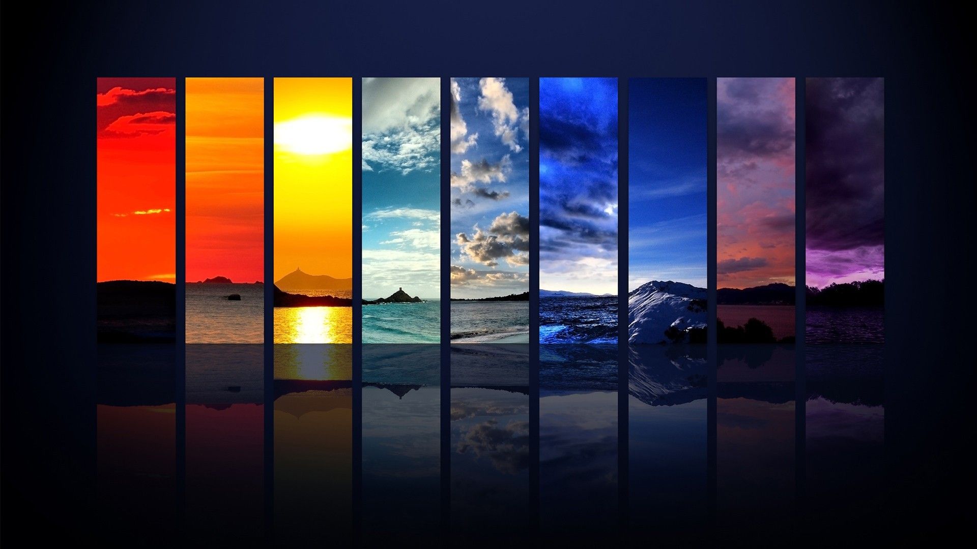 Pannelli cielo spettro colori, sfondi per Desktop, 1920x1080 Full HD 1080p, Desktop
